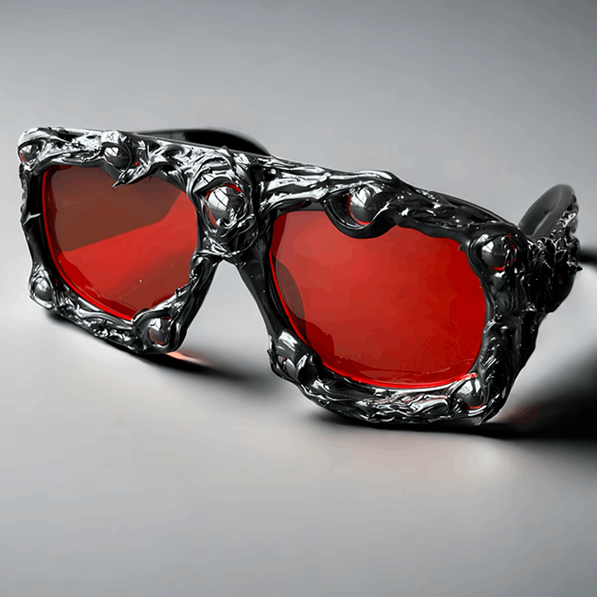Vintage Luxury Red Eyes Sunglasses Size ONE SIZE - 1 Thumbnail