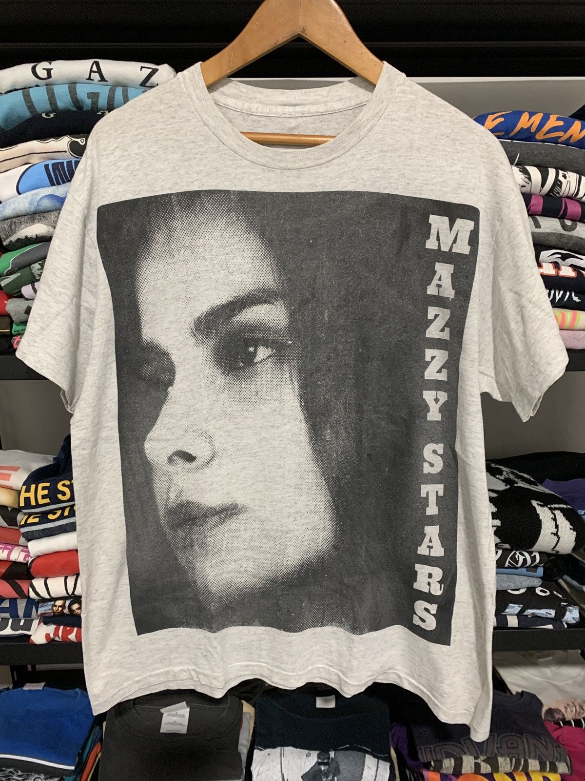 image of Vintage 90's Mazzy Star Single Stitch Altenative Rock in Grey, Men's (Size XL)