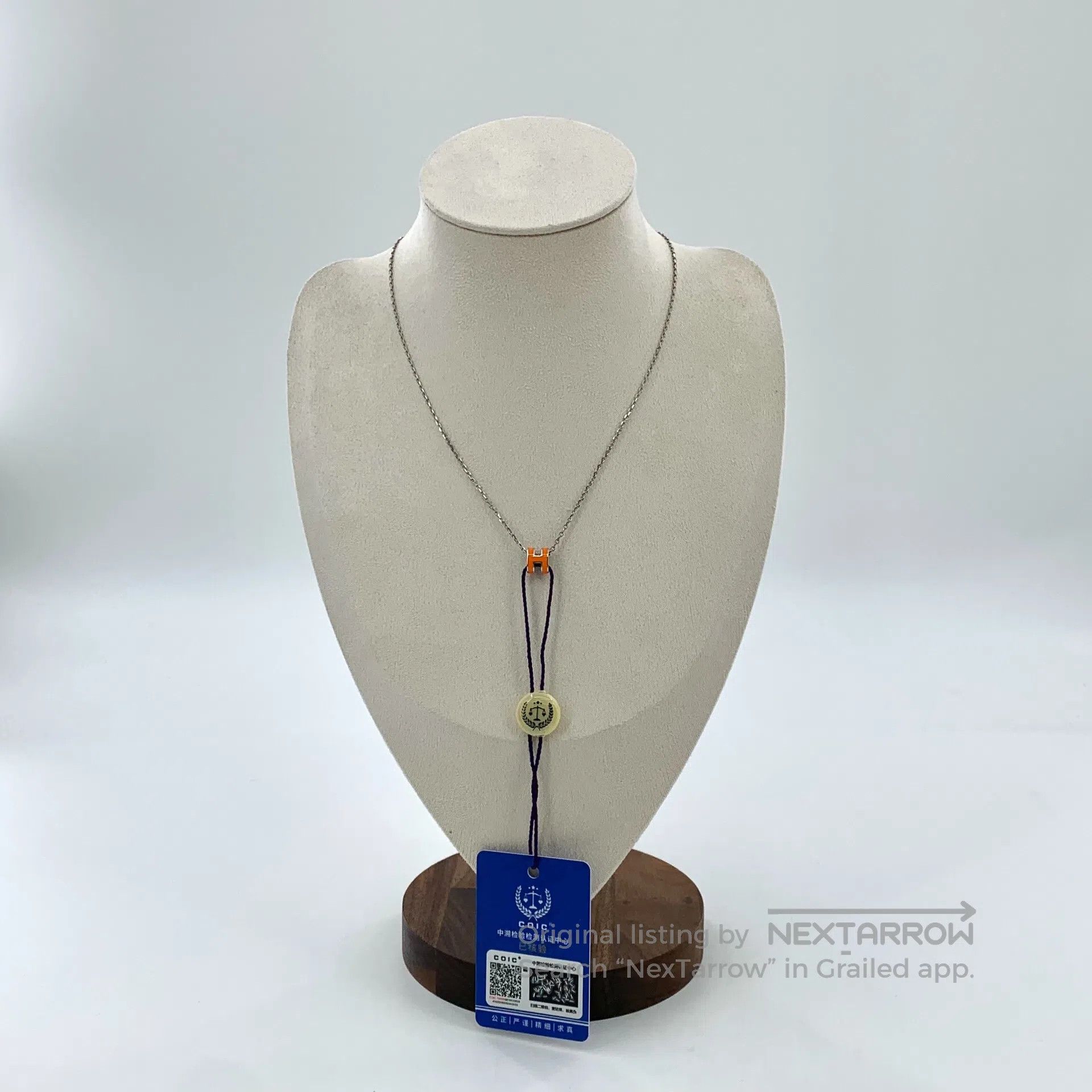 Hermes Hermes Silver H Letter Pendant Necklace| Size ONE SIZE - 3 Thumbnail