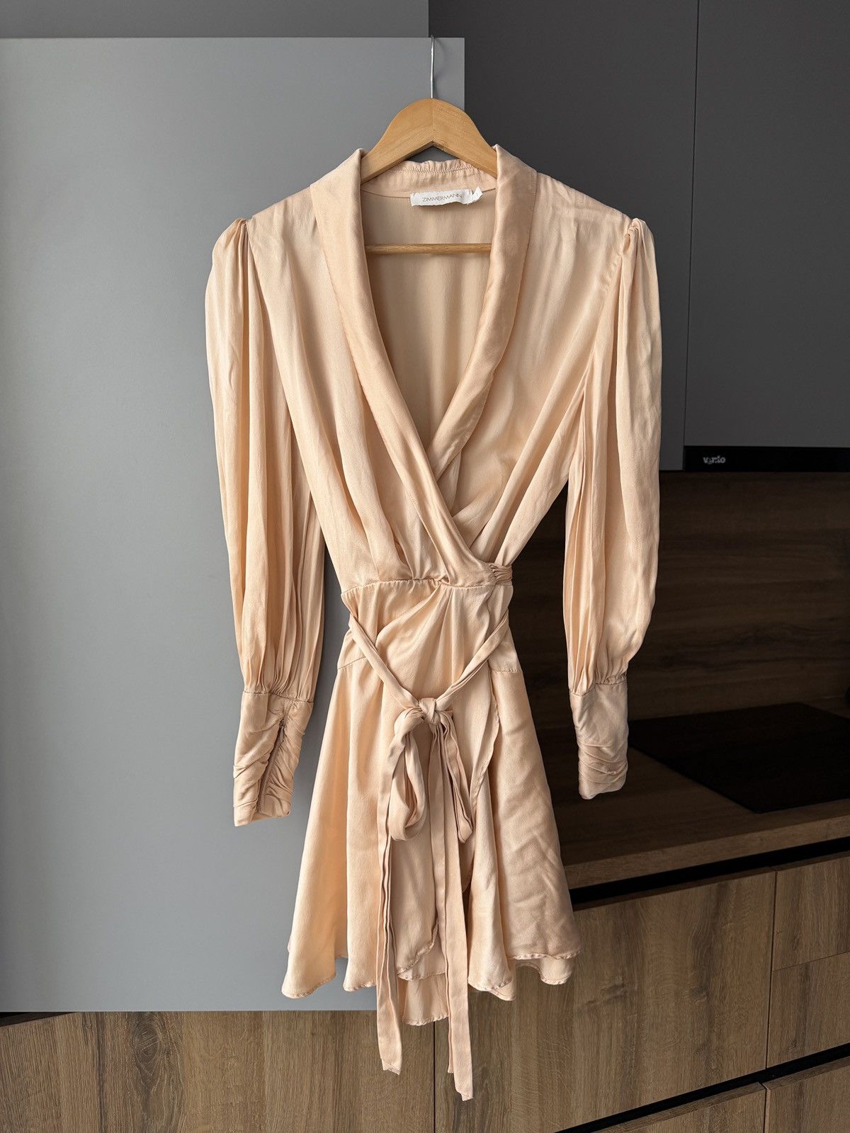 Zimmermann Zimmermann Dusty Pink Silk Classic Wrap Mini Dress Size S / US 4 / IT 40 - 1 Thumbnail