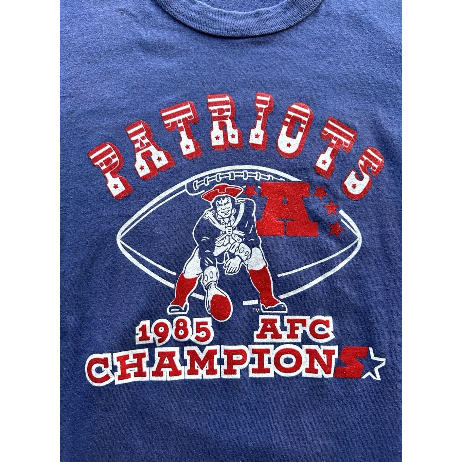Starter VINTAGE Starter Shirt Mens M Red Brand New England Patriots single stitch Blue Adult Size US M / EU 48-50 / 2 - 2 Thumbnail