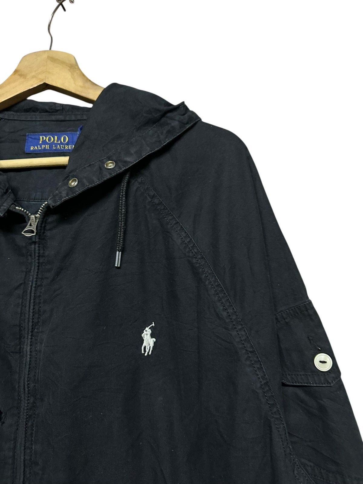 Polo Ralph Lauren Polo Ralph Lauren Black Bomber Zipper Hoodies Jacket Size US XL / EU 56 / 4 - 4 Thumbnail