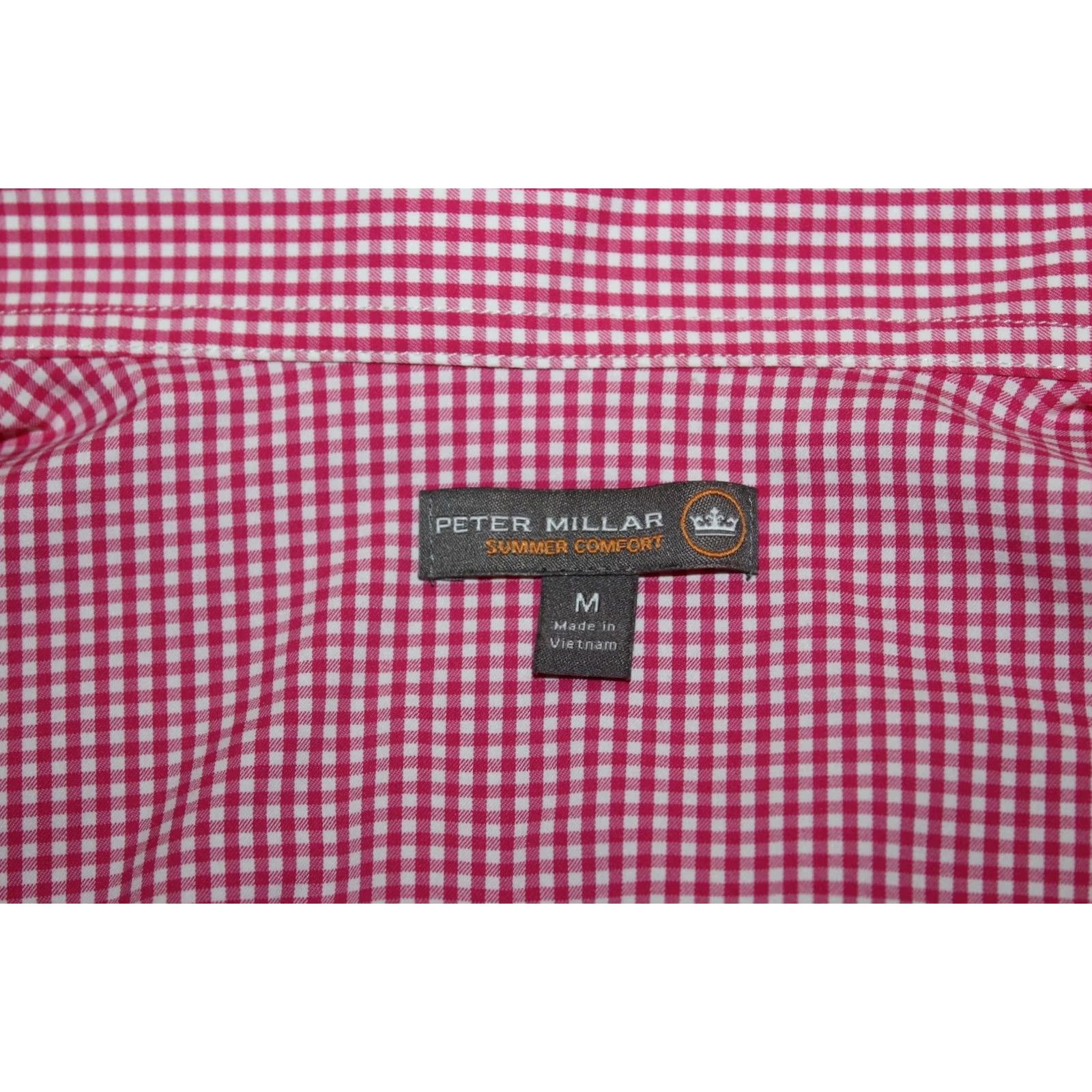 Peter Millar Peter Millar Summer Comfort Long Sleeve Button-Down Shirt Pink Gingham Mens M Size US M / EU 48-50 / 2 - 2 Thumbnail