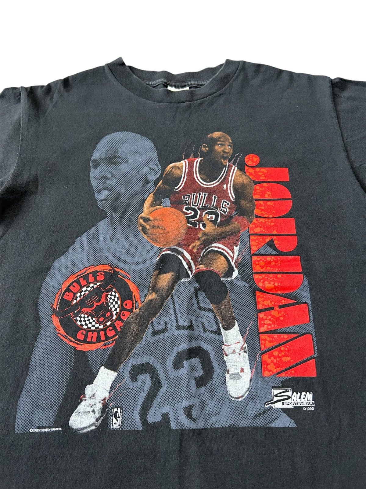 Salem Sportswear × Vintage 1990s Michael Jordan T-Shirt Size US L / EU 52-54 / 3 - 2 Thumbnail