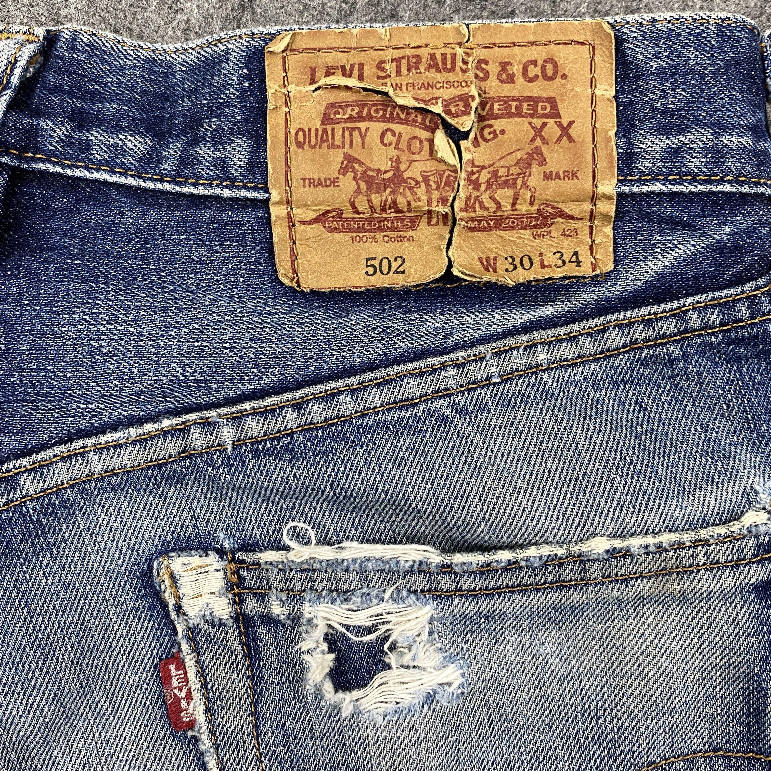 Levi's Redline Vintage Levi's Big E Jeans 502xx 29x10 Denim -JN1341 Size US 29 - 8 Thumbnail