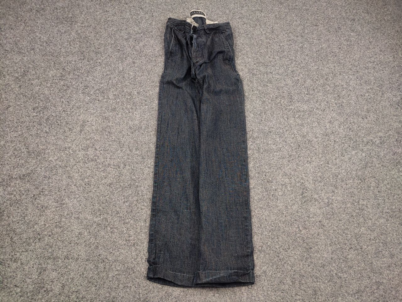 HANSEN Garments Hansen Garments Linen Blend Casual Navy Trouser Pants Size US 30 / EU 46 - 2 Thumbnail
