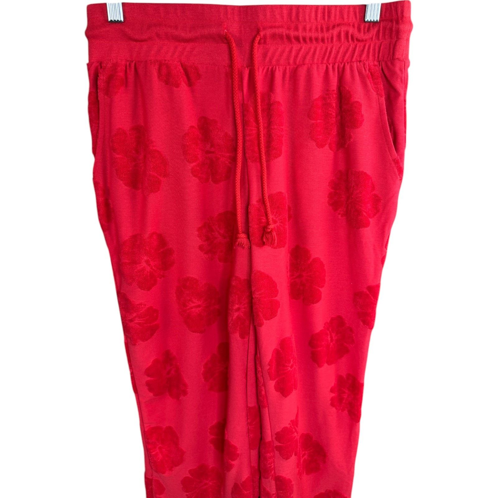 Other Anybody Jacquard French Terry Cropped Pants Hibiscus X-Small Size 26" / US 2 / IT 38 - 2 Thumbnail