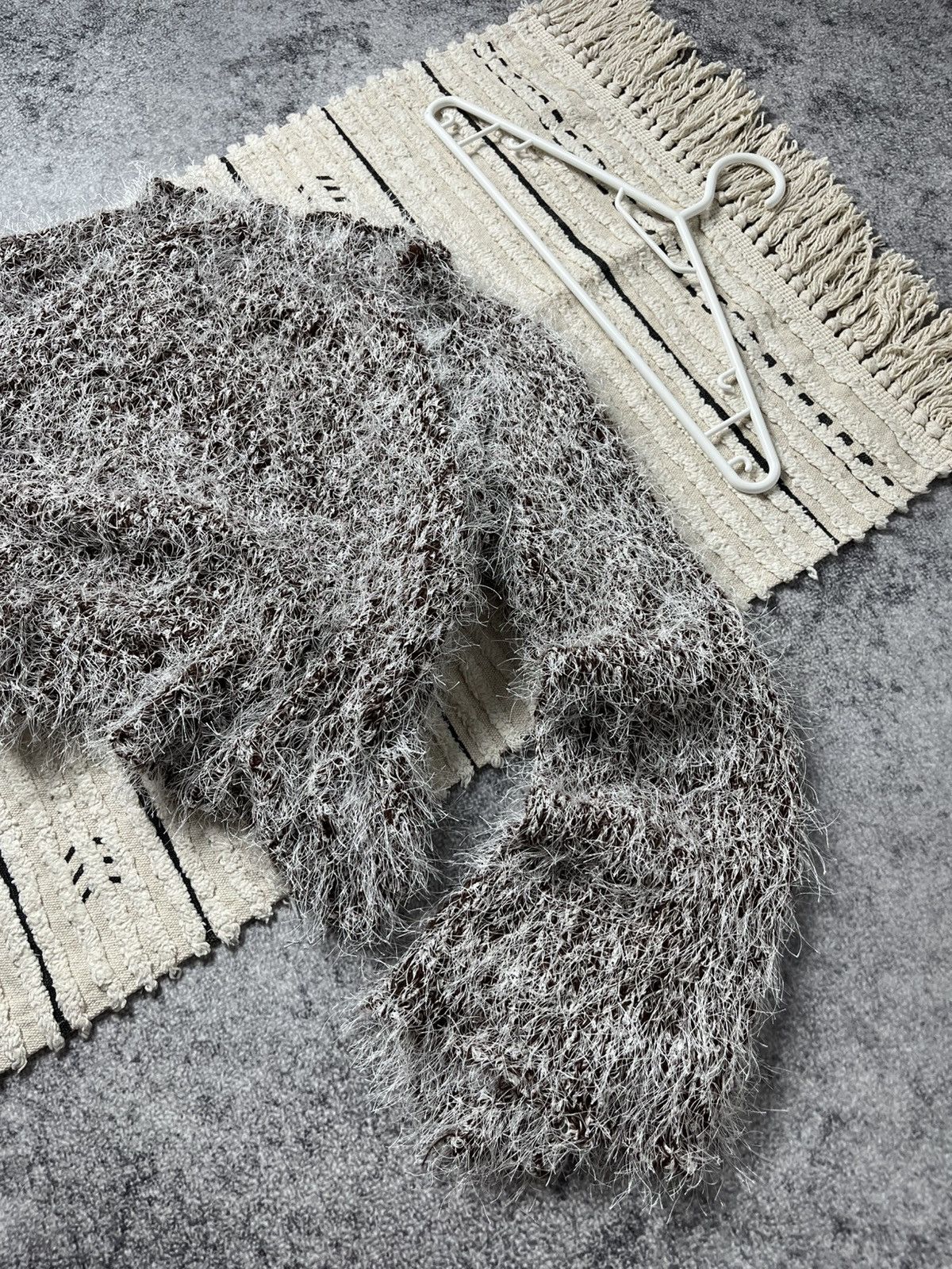 Hysteric Glamour 🔥00'S RICK OWENS VIBE FAUX FUR MOHAIR CROPPED SWEATER 00'S Size US S / EU 44-46 / 1 - 6 Thumbnail