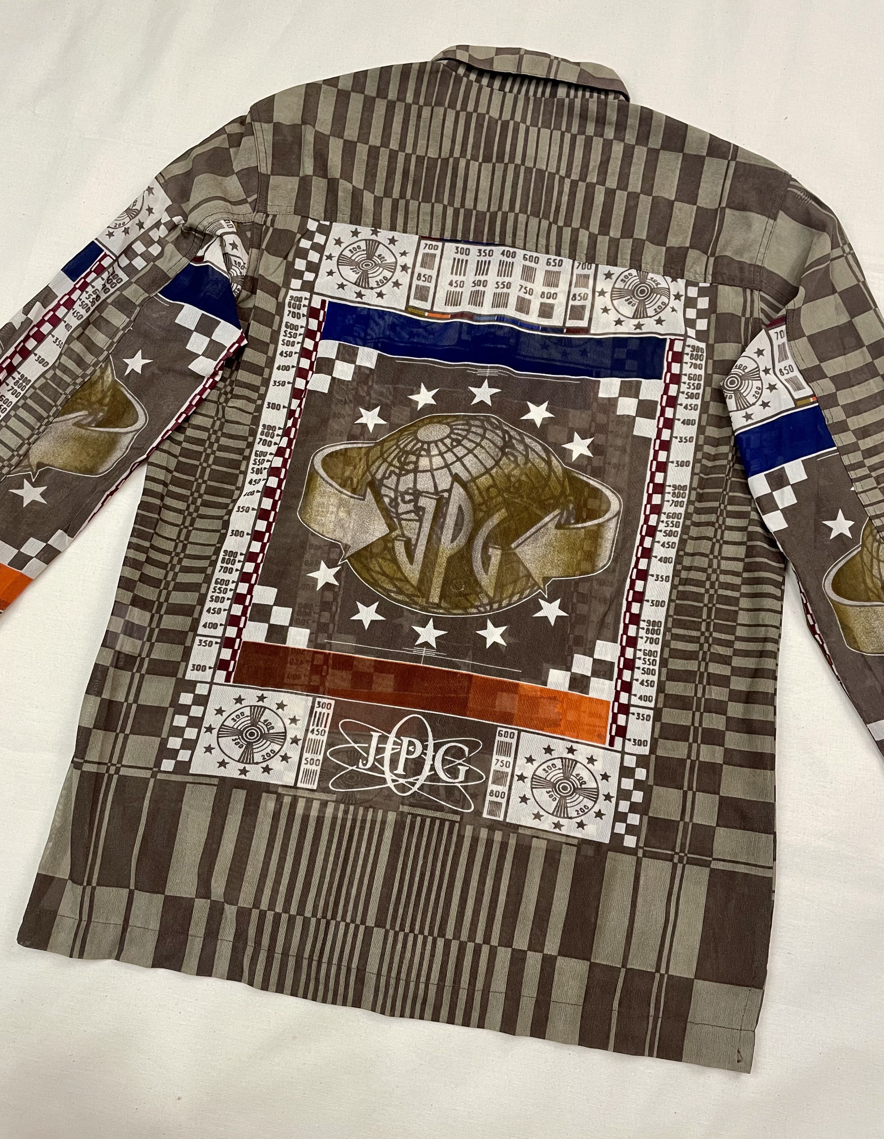 Jean Paul Gaultier SS1995 Jean Paul Gaultier Cyber TV Test Mesh Shirt Vintage Size US S / EU 44-46 / 1 - 5 Thumbnail