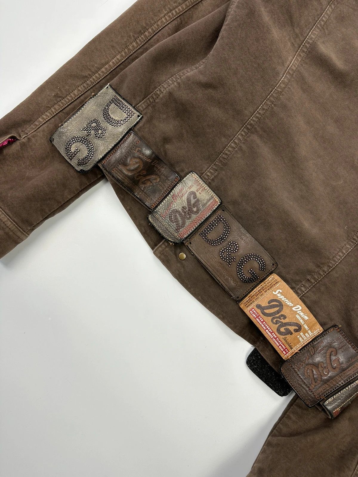 Dolce & Gabbana Dolce Gabbana AW2003 Patch Tags Brown Jacket Size L / US 10 / IT 46 - 6 Thumbnail