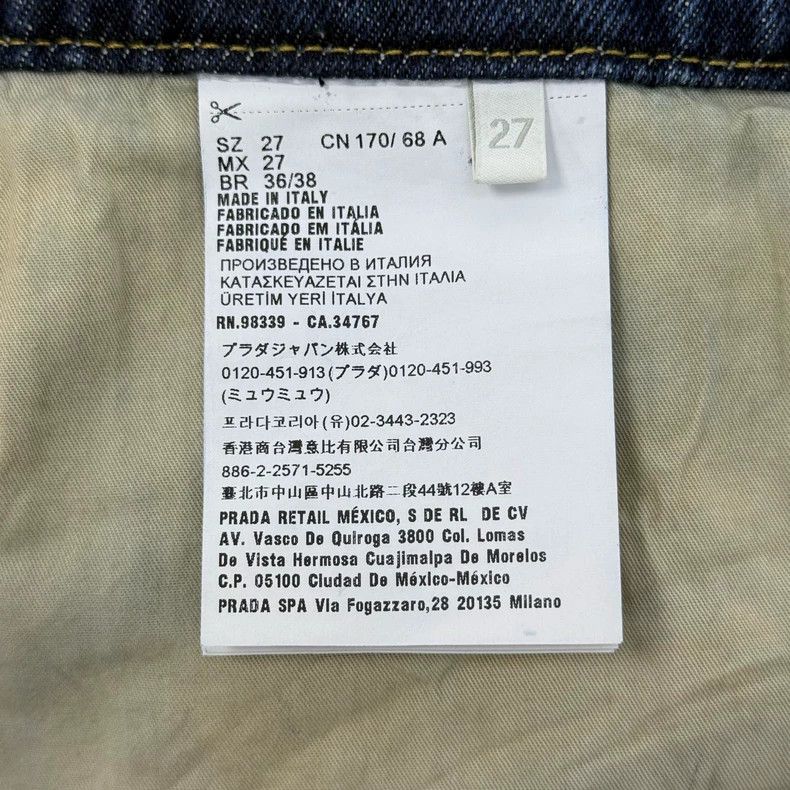 Prada Prada Blue washed triangle jeans 2502-Nextarrow Size US 27 - 7 Thumbnail