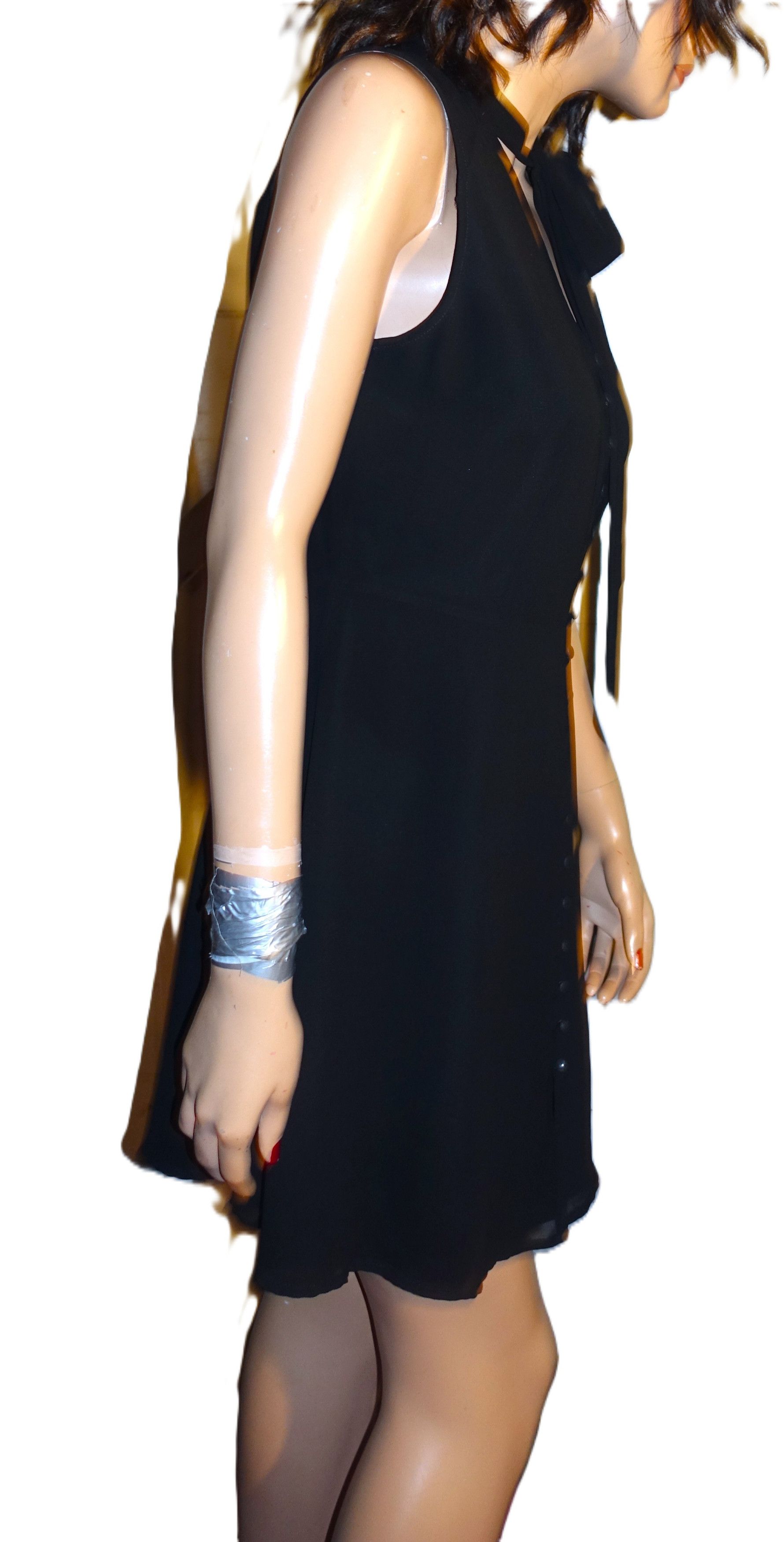 Other Naked Zebra Black Button Up Dress M Size M / US 6-8 / IT 42-44 - 7 Thumbnail