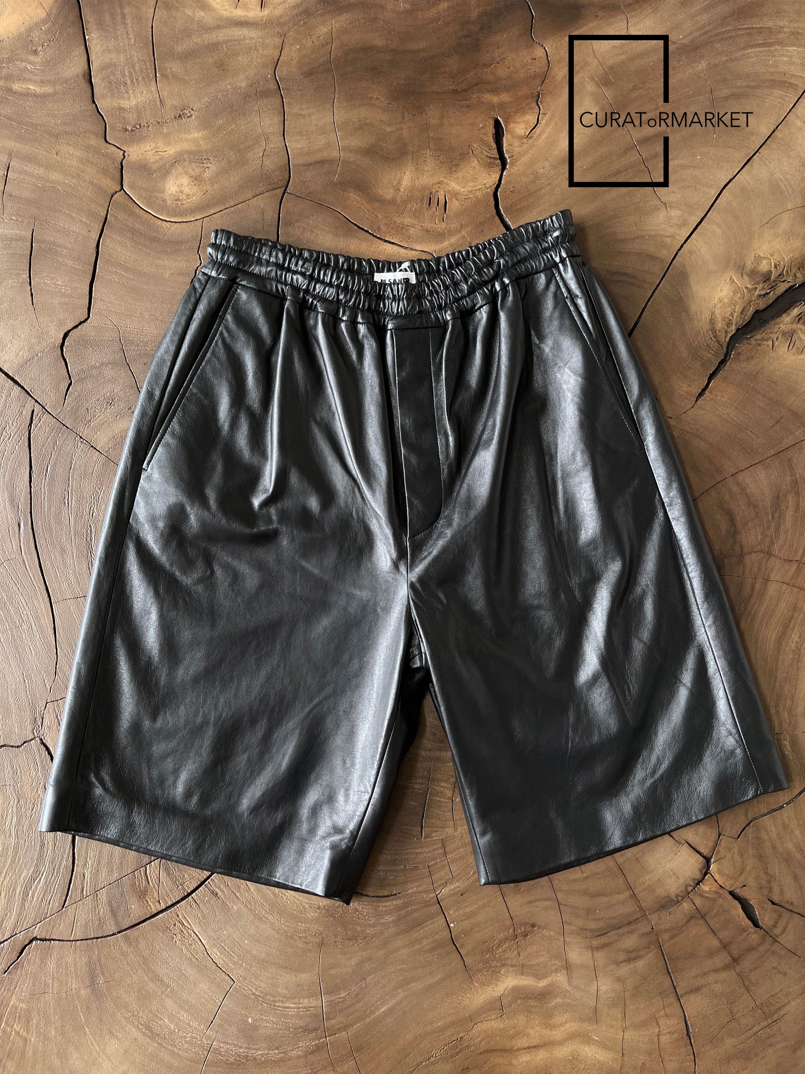 Jil Sander EU46 $4000 Butter Soft Ovine Lamb Leather Runway Shorts SS24 Size US 30 / EU 46 - 1 Thumbnail