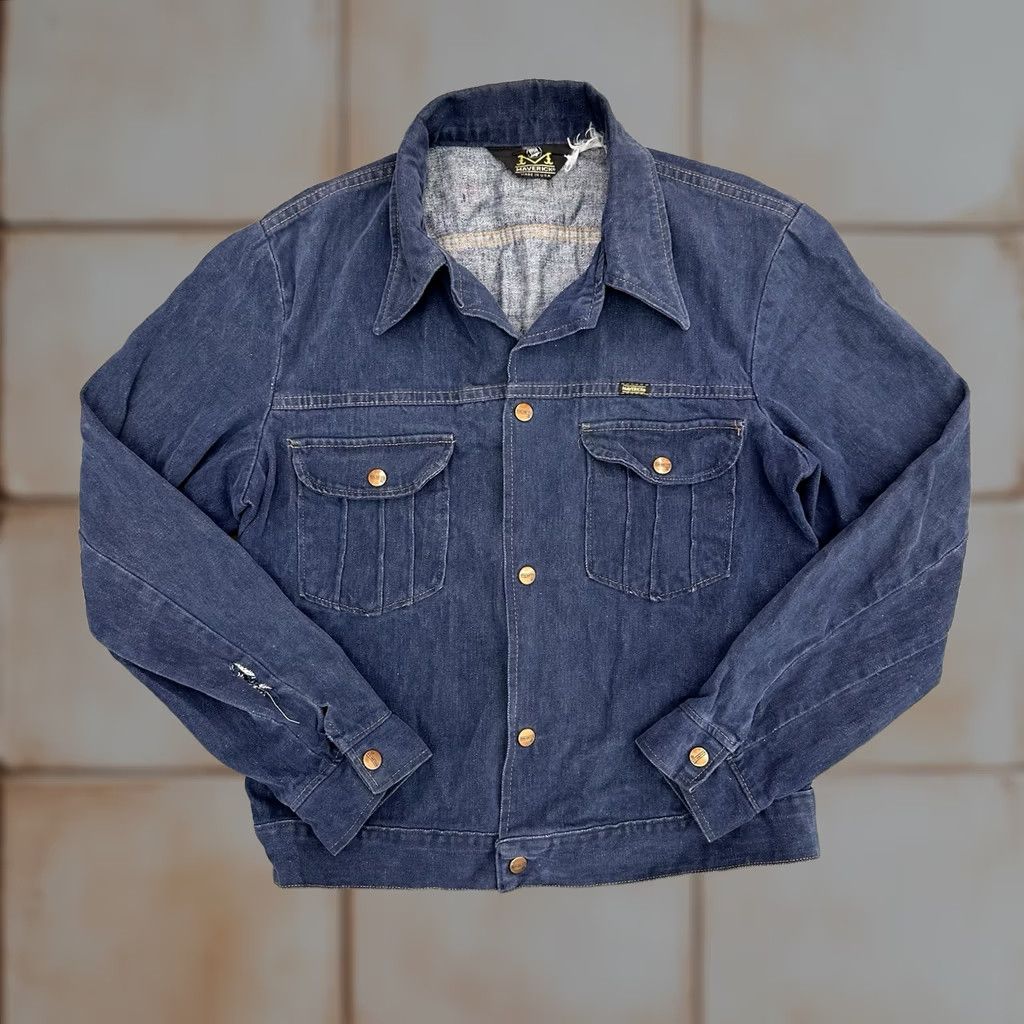 Vintage VINTAGE Blue Bell Denim Jacket S/M Blue Brushed Cotton Made In USA 1970s Mens Womens Boys Girls Regular Size Size US S / EU 44-46 / 1 - 1 Thumbnail