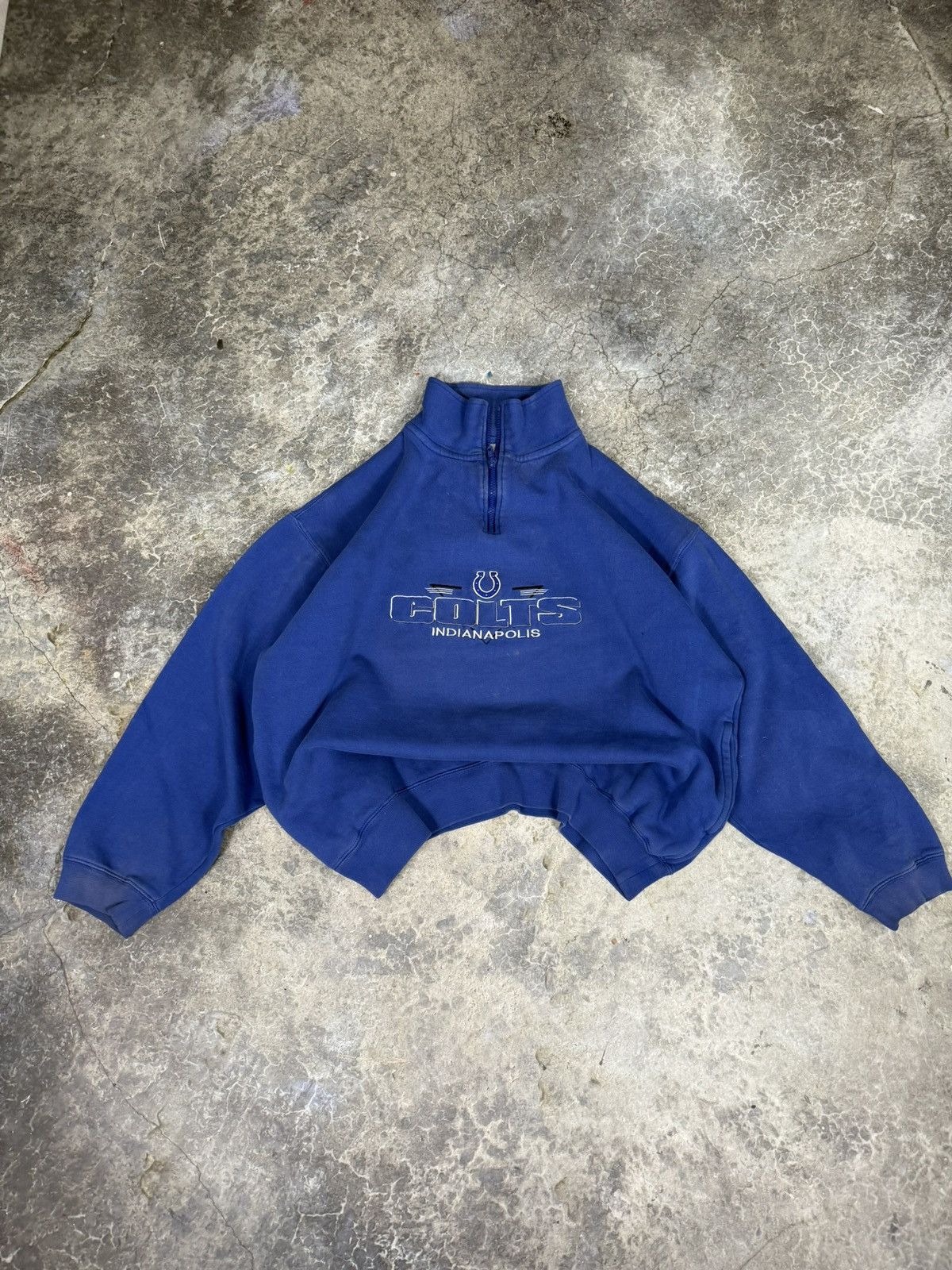 NCAA × Vintage Vintage Indianapolis Colts Quarterzip Size US XL / EU 56 / 4 - 1 Thumbnail