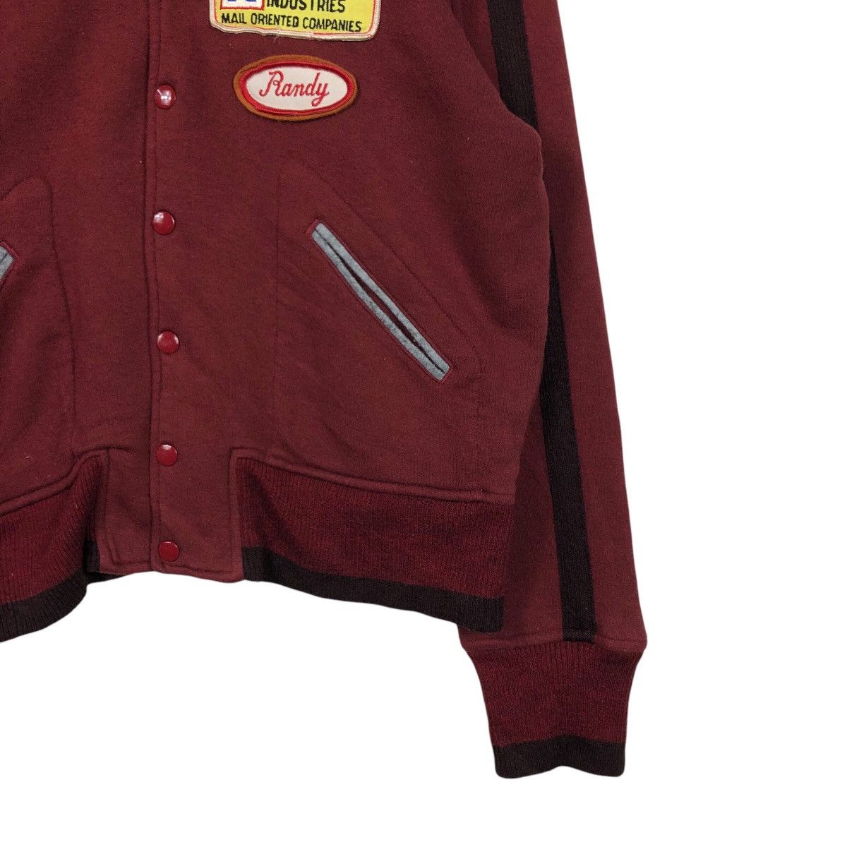 Japanese Brand Vintage Sportswear Patch Varsity Jacket Deep Burgundy Raglan Size US S / EU 44-46 / 1 - 6 Thumbnail