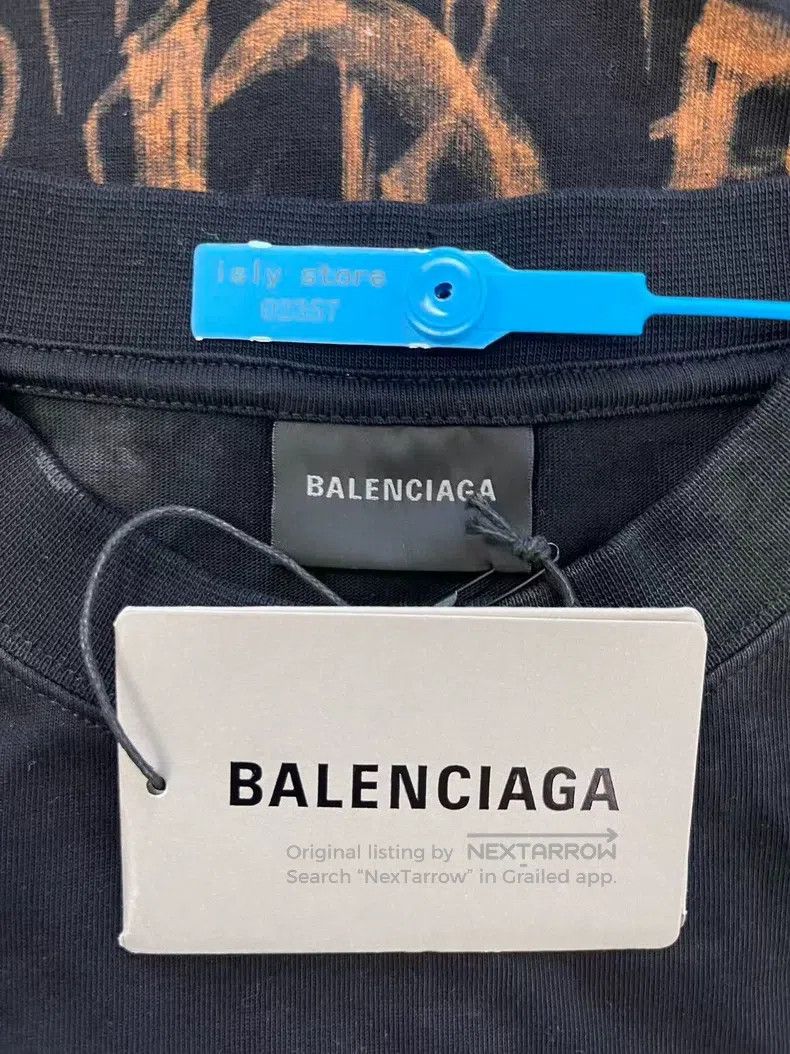Other Balenciaga Abstract Logo Letter Pattern Printed Short Slee Size S / US 4 / IT 40 - 4 Thumbnail