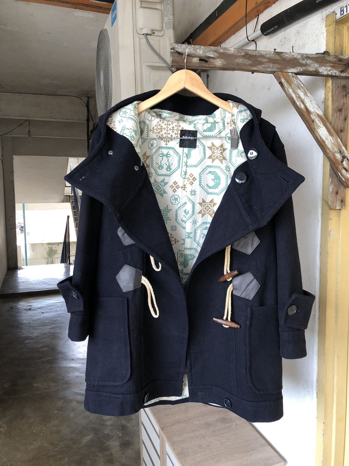 Issey Miyake Ne-net by Issey Miyake Wool Duffle Coat Hoodie Size US M / EU 48-50 / 2 - 13 Thumbnail