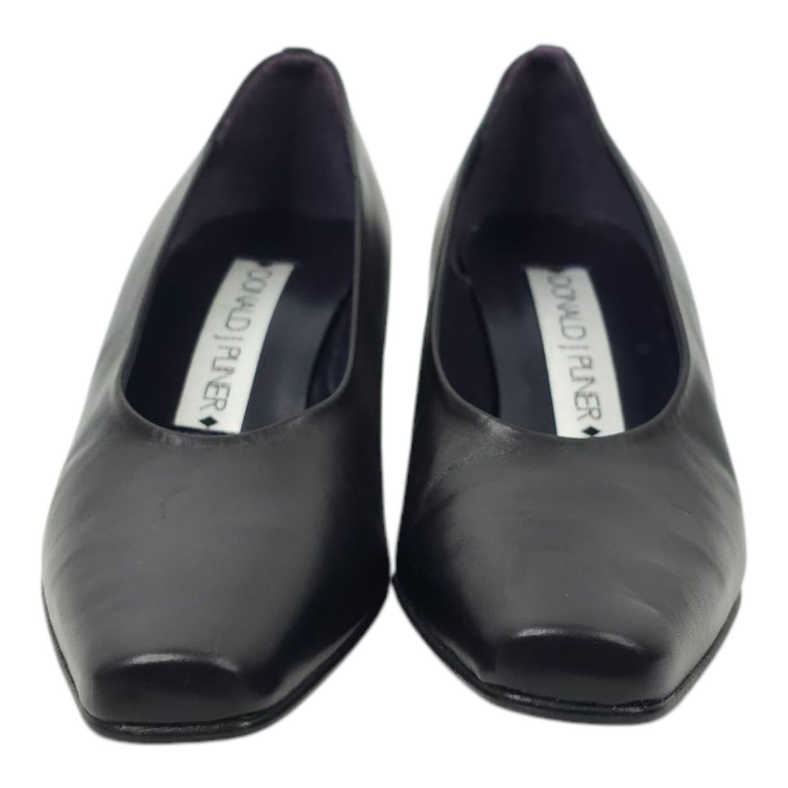 Donald Pliner Donald J Pliner Latara Leather Heels Womens 6.5 M Black Pump Size US 6.5 / IT 36.5 - 3 Thumbnail