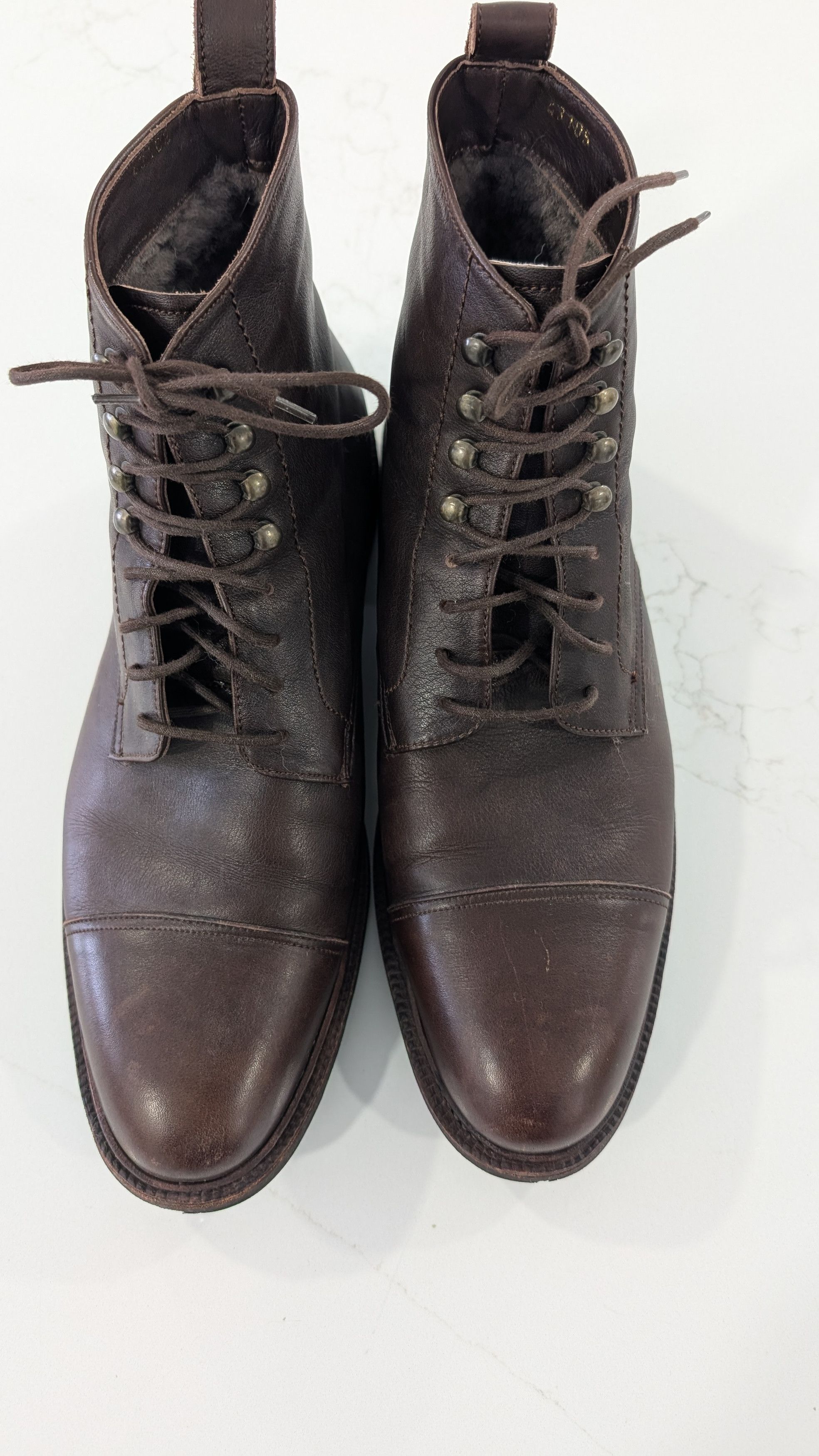Meermin Dark Brown Leather Boots Size UK7 (US8) Landless Gentry: Perfect Boot Option for Winter - Meermin main image 2