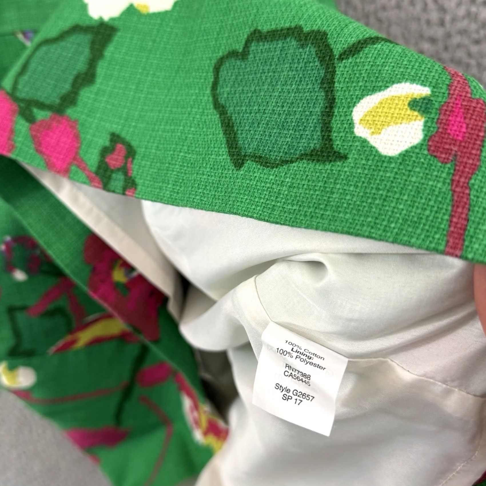 J.Crew J.CREW Shift Dress Womens 4 Green Floral Garden Party Boho Preppy Casual Outdoor Sleeveless Pleated Short Dress Green Floral Pattern 4 Womens Size S / US 4 / IT 40 - 7 Thumbnail