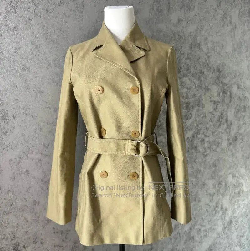 Burberry Burberry Green Cotton Long Coat for Women. Size M / US 6-8 / IT 42-44 - 2 Thumbnail