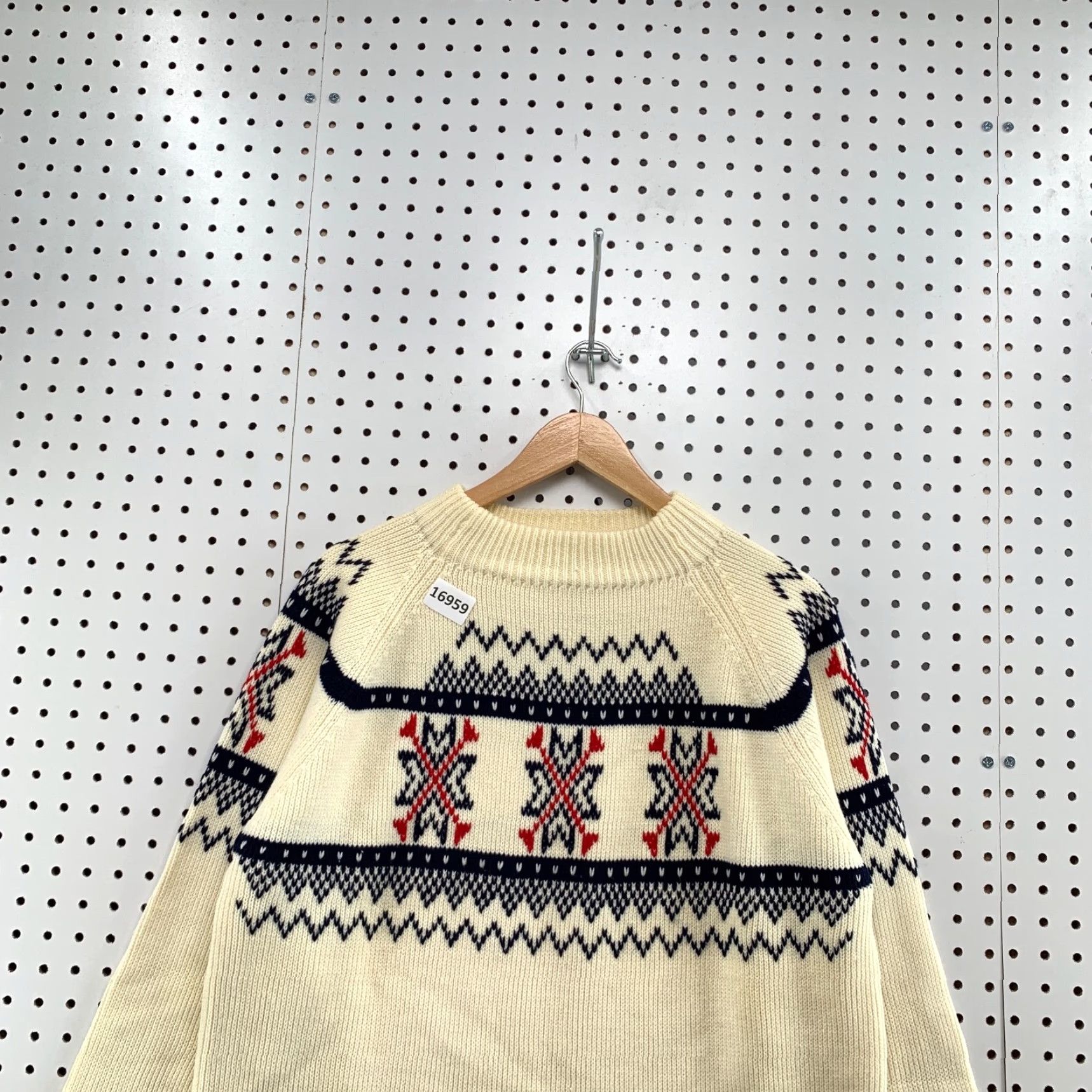 Penn VINTAGE JC Penney Ski Lodge Sweater Pullover Men's Medium Beige Skiing 90s Size US M / EU 48-50 / 2 - 2 Thumbnail