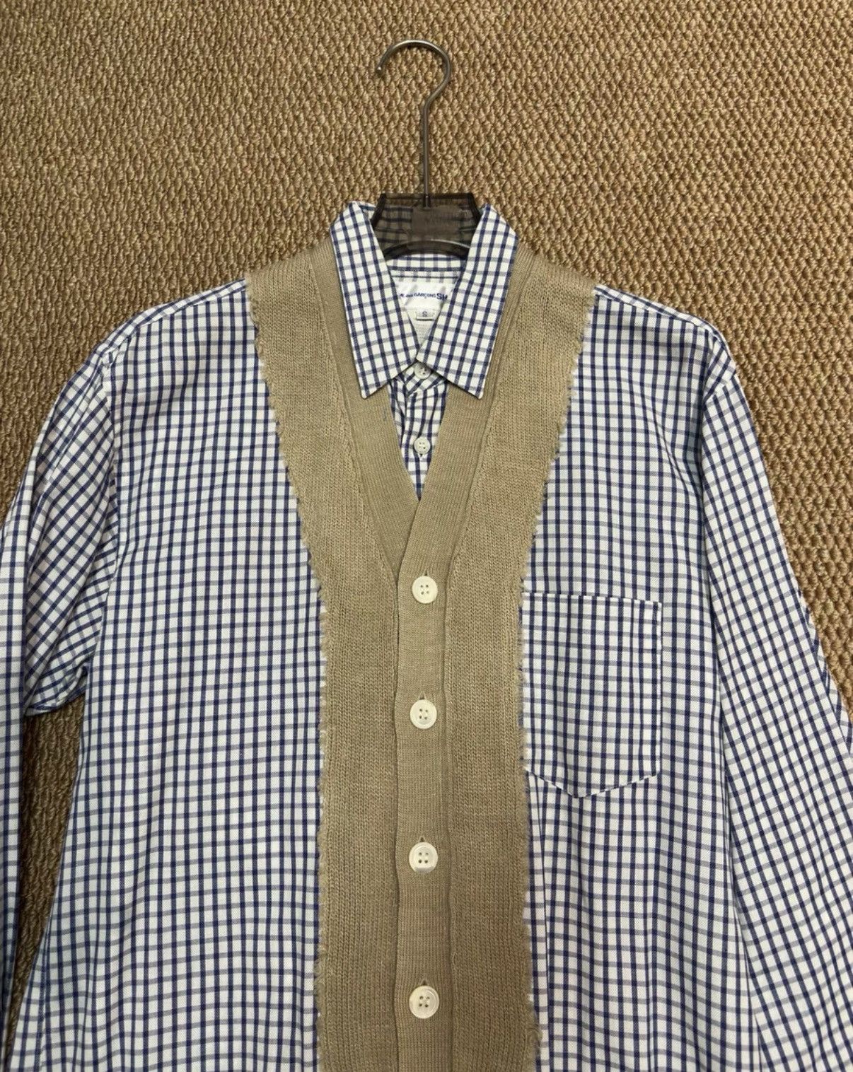 Comme des Garcons Comme des Garçons Knit Panel Plaid Shirt K23 Size US S / EU 44-46 / 1 - 2 Thumbnail