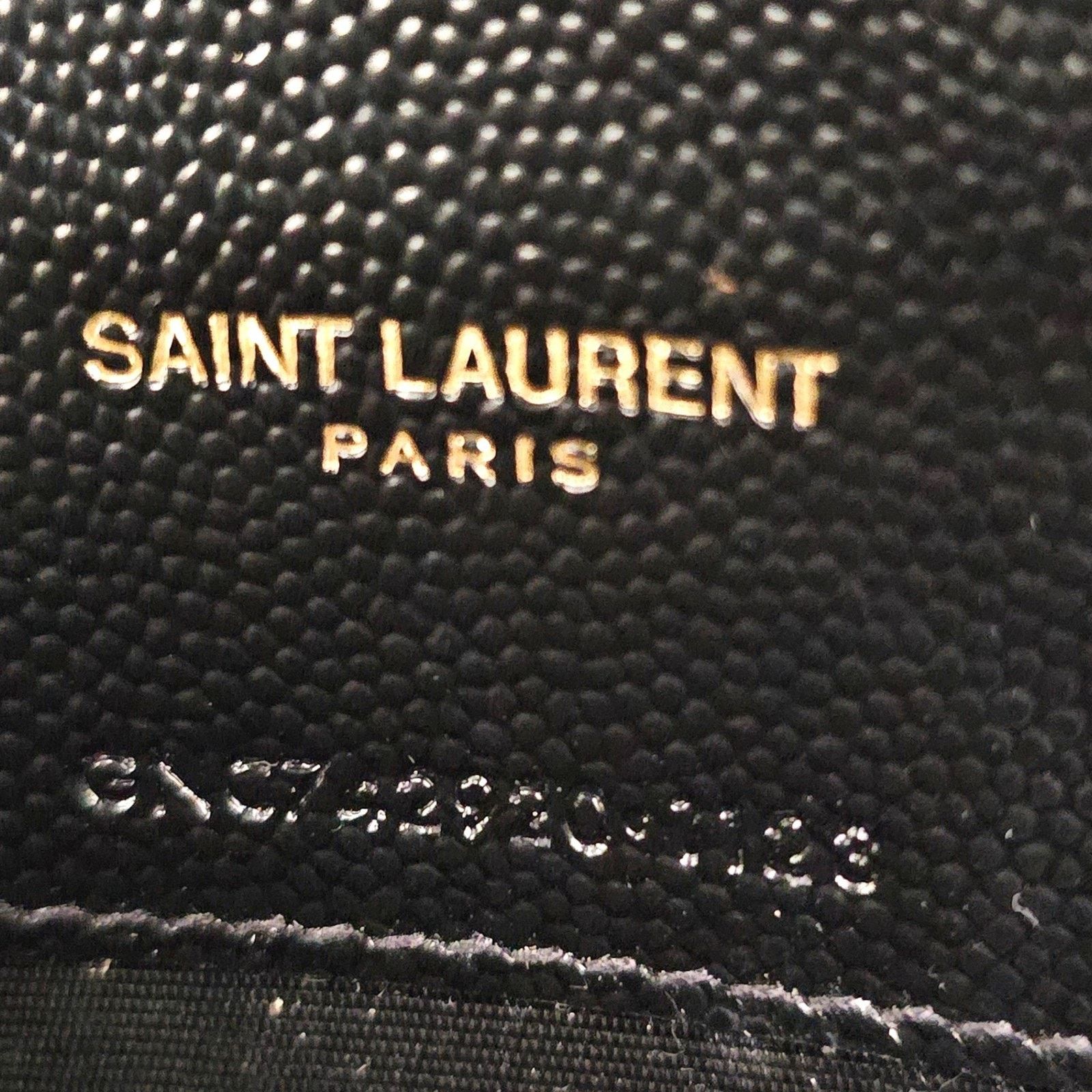 Saint Laurent Paris Cassandre Envelope Chain Wallet Black Grain De Poudre GHW Size ONE SIZE - 8 Thumbnail