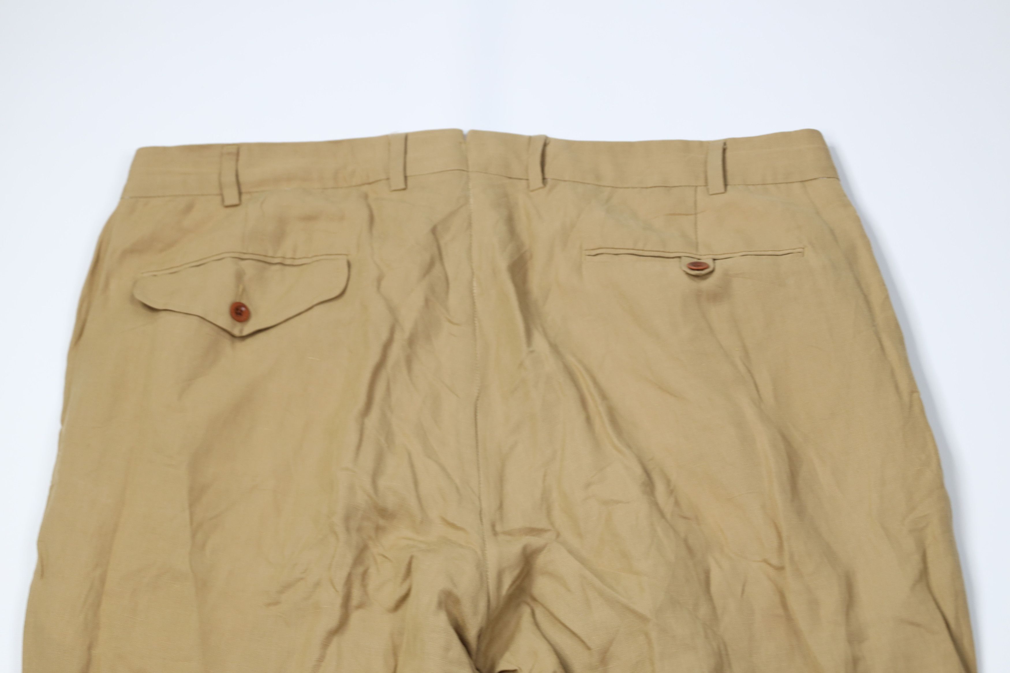 Ralph Lauren Vintage 90s Ralph Lauren Blend Wide Leg Chino Pants Beige Size US 38 / EU 54 - 12 Thumbnail