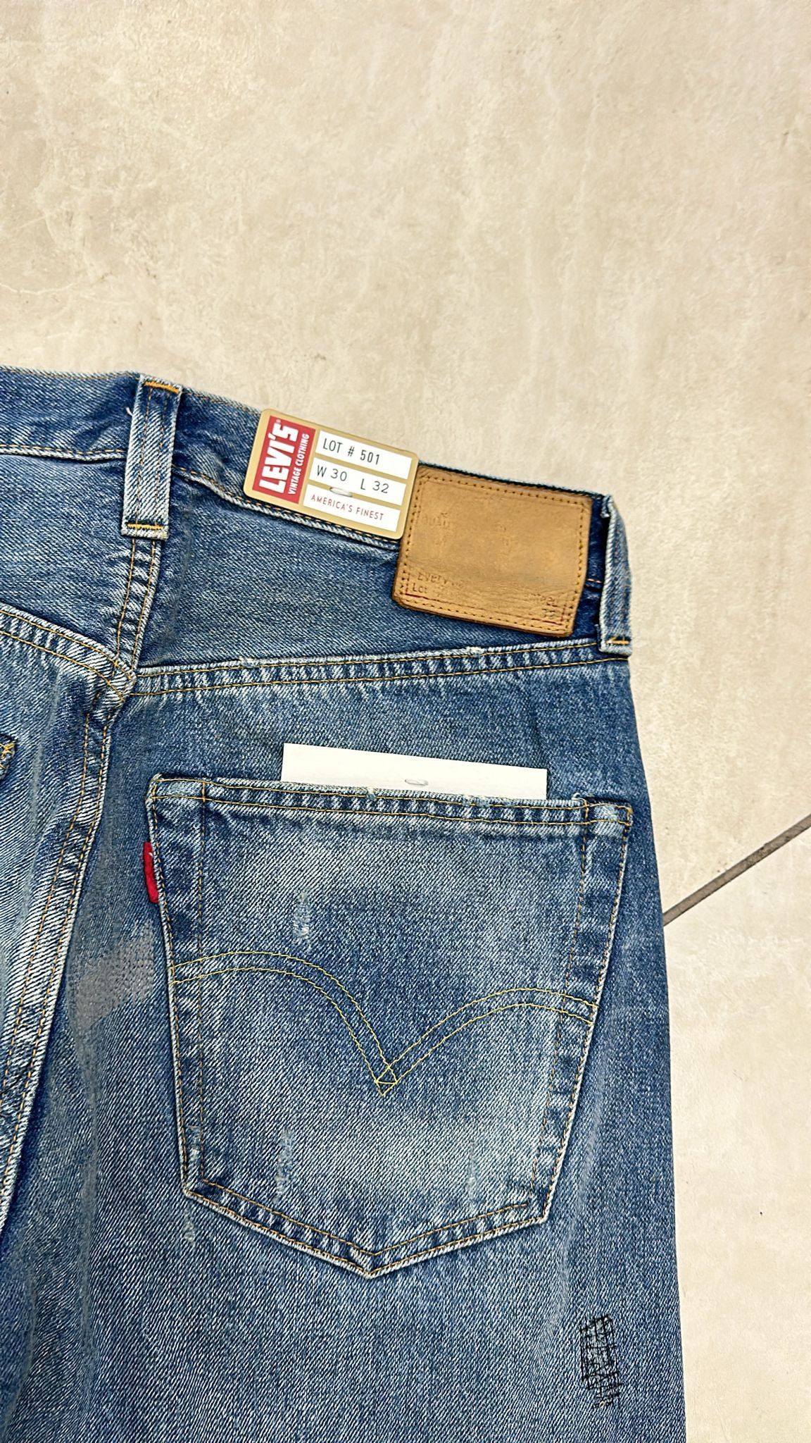 Levi's Vintage Clothing LVC Levi's Vintage Clothing 1947 501XX BigE Selvedge Jeans Size US 30 / EU 46 - 7 Thumbnail