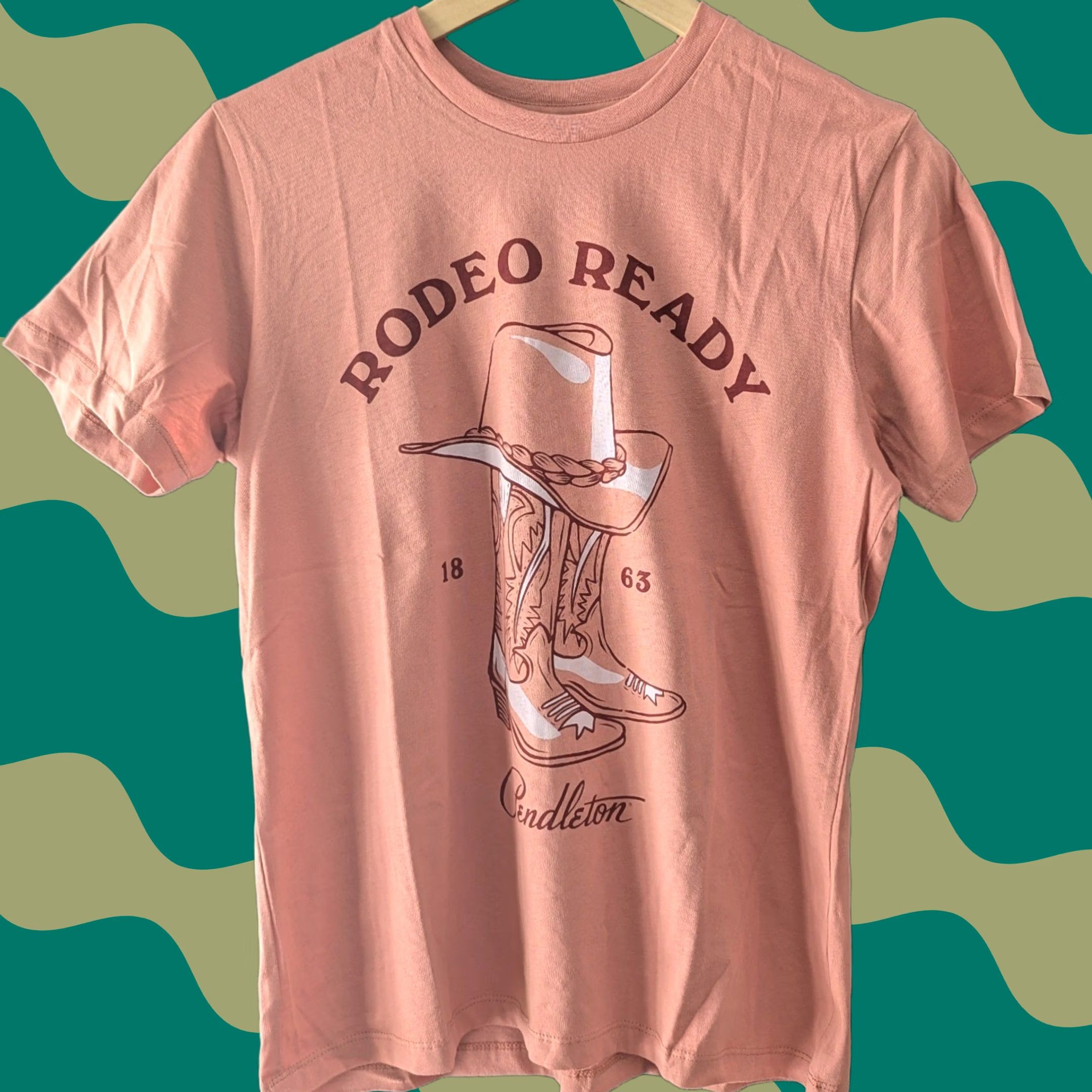 Pendleton Pendleton T-Shirt Pink Western Cowgirl Boots Hat Sz S NWT Crew Neck Short Sleeve Jersey Cotton USA Bohemian Vintage: No Ladies Womens Size S / US 4 / IT 40 - 1 Thumbnail