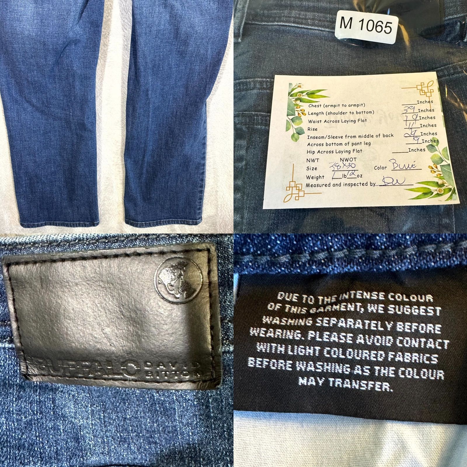 Denime Buffalo Jackson X Jeans Men’s 38x30 Blue Denim Stretch Straight Leg Jackson-X Jeans Size US 38 / EU 54 - 8 Thumbnail