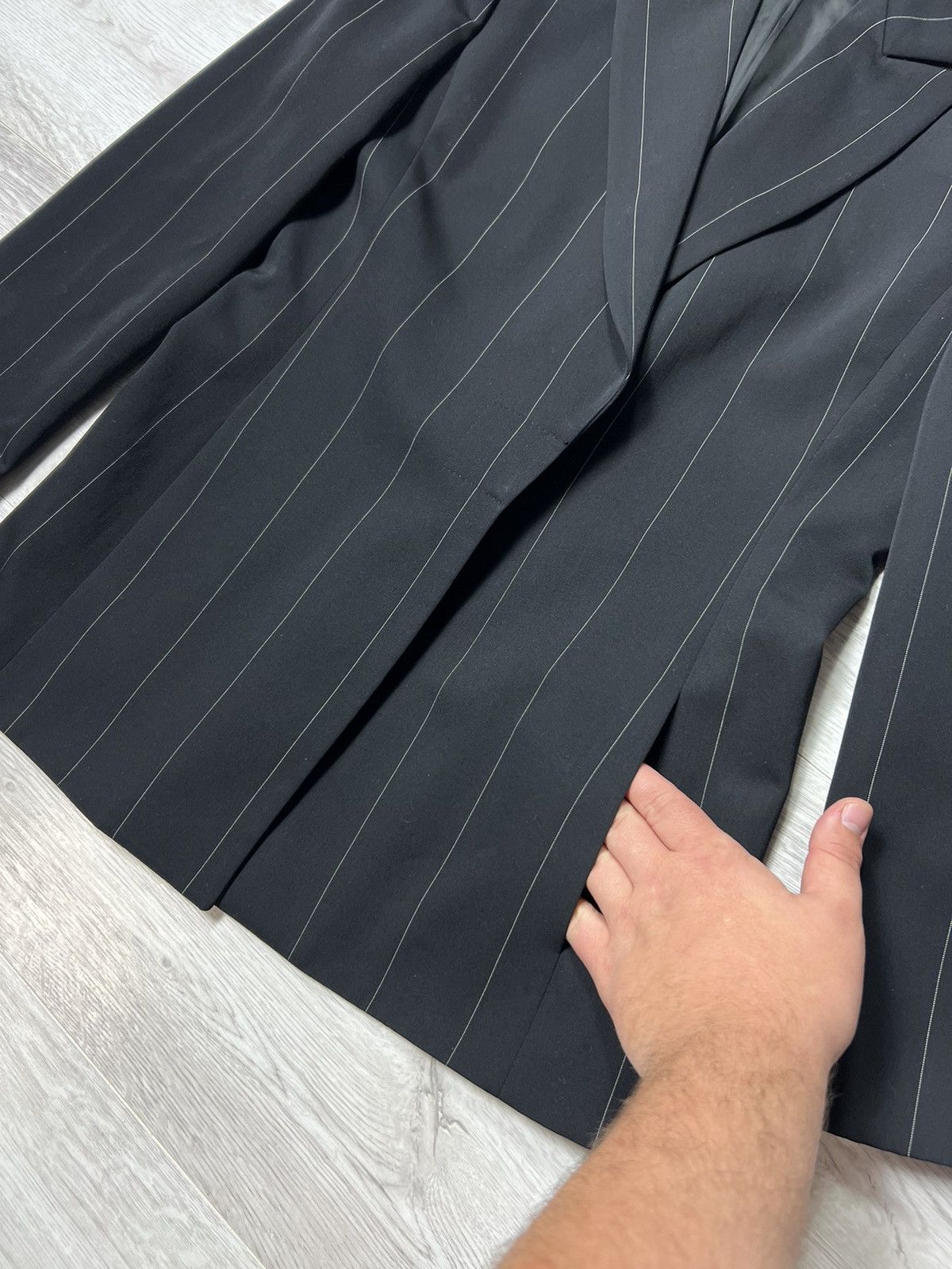 Versace Vintage 80s Gianni Versace Couture Striped Blazer Jacket Size M / US 6-8 / IT 42-44 - 3 Thumbnail