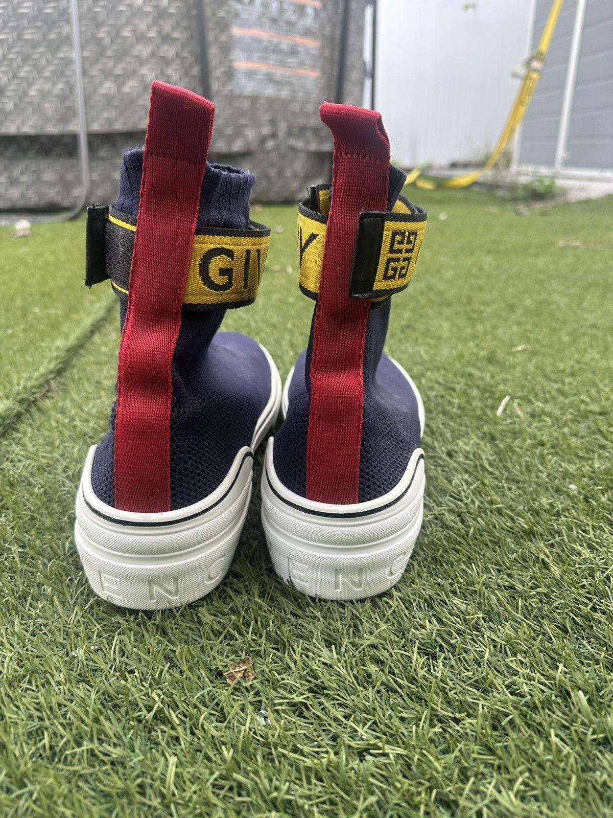 Designer × Givenchy Givenchy George V Sock Blue/Yellow Size US 10.5 / EU 43-44 - 13 Thumbnail