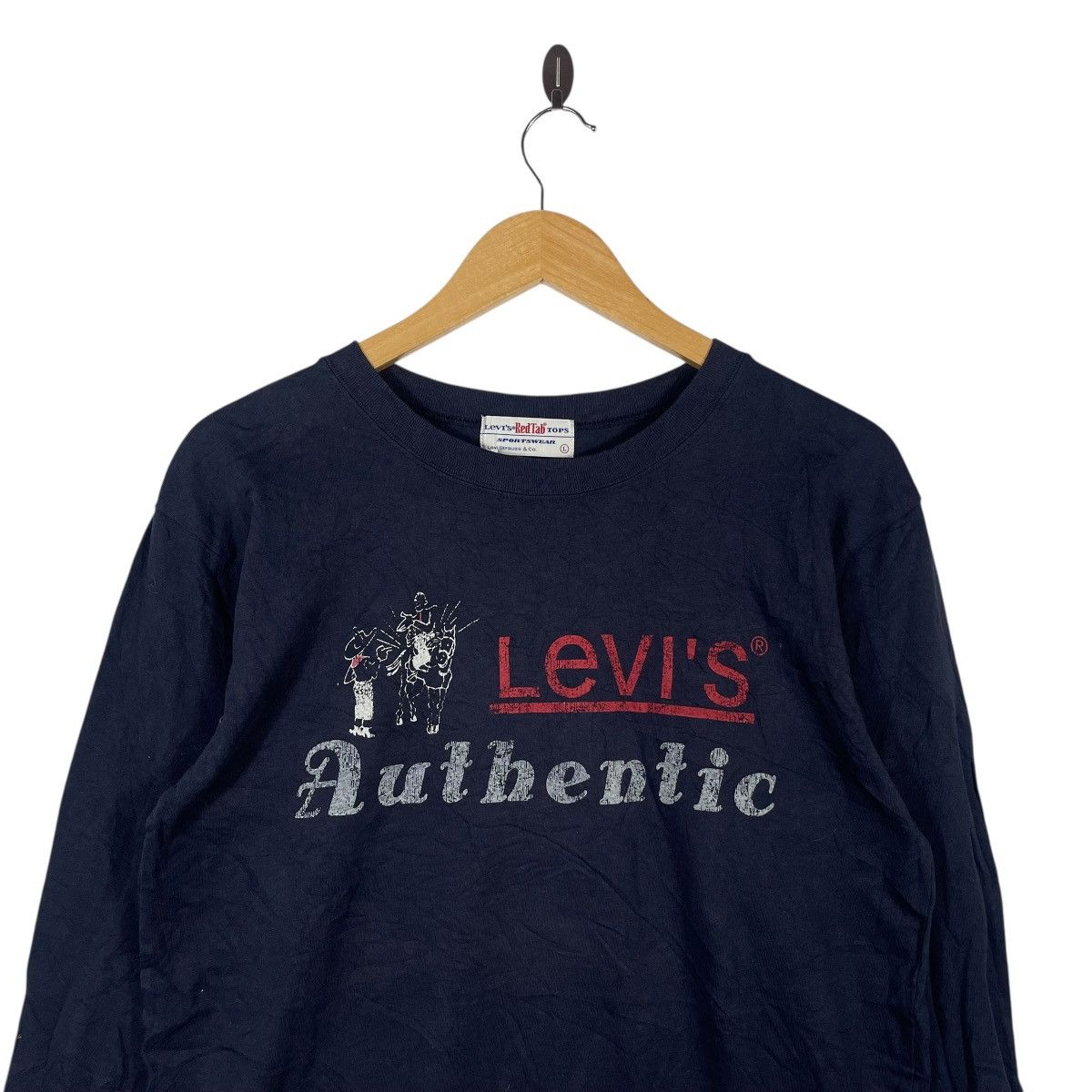 Levi's Levi’s Authentic Long Sleeve Tee Red Tab Sportswear Vintage Size US L / EU 52-54 / 3 - 2 Thumbnail