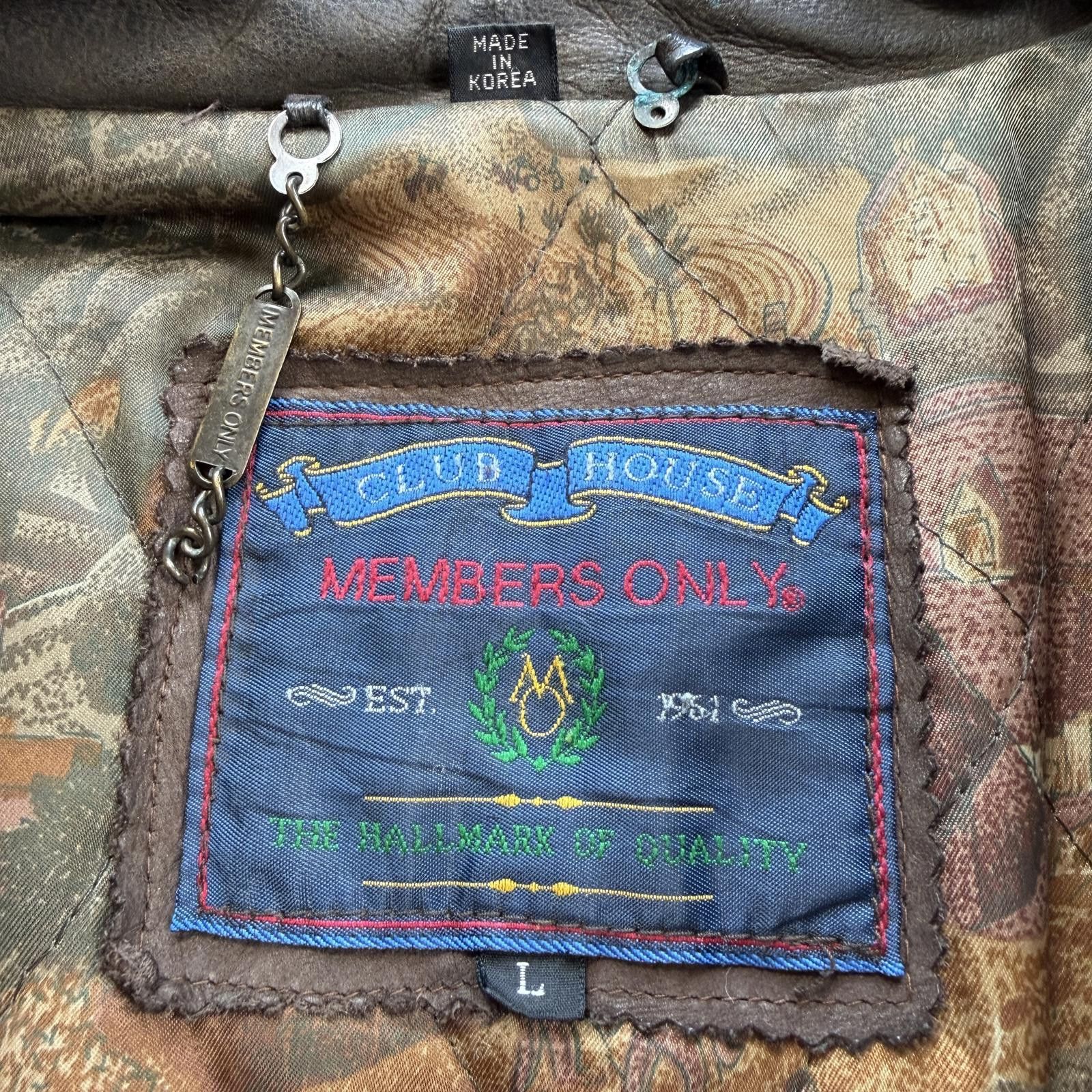 Members Only Vintage 90s Members Only Genuine Leather Jacket Brown L Size US L / EU 52-54 / 3 - 4 Thumbnail