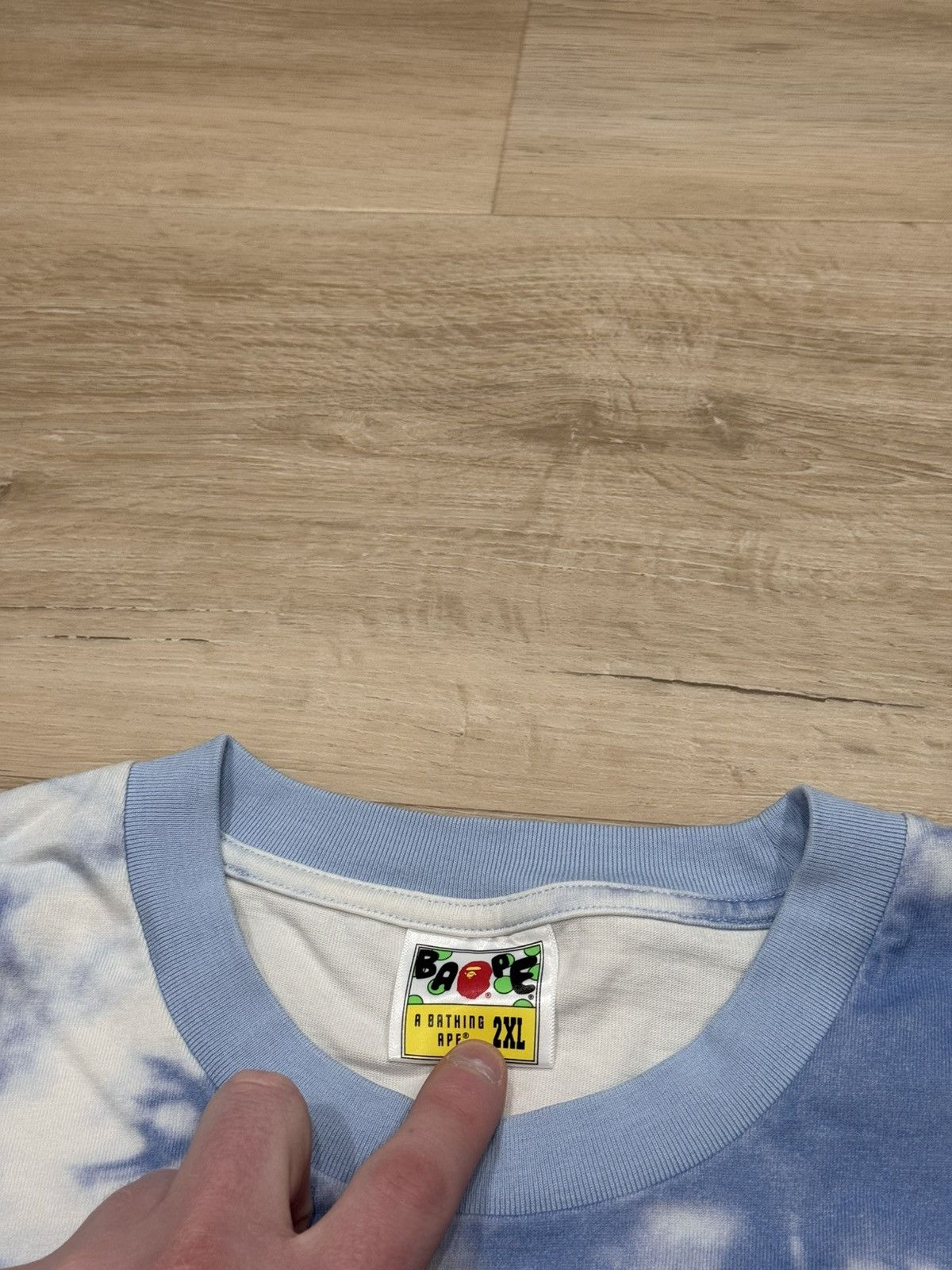 Bape Bape Cloud Head Bleach Dyed Tee Size US XXL / EU 58 / 5 - 5 Thumbnail