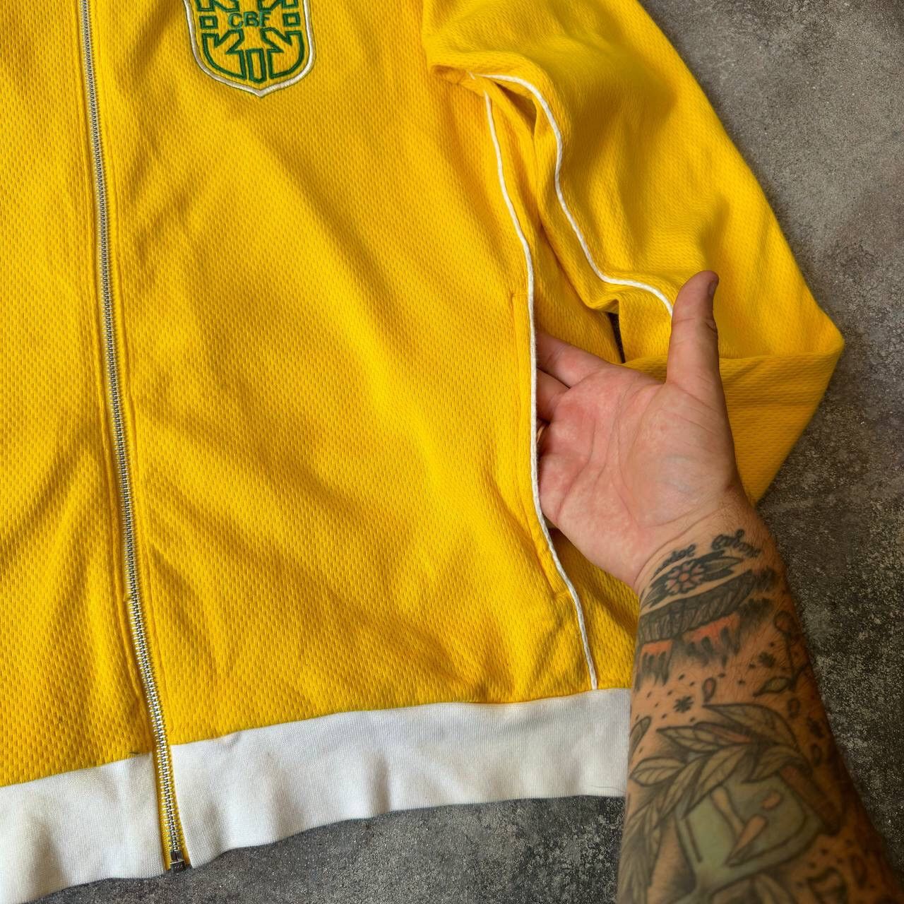 Nike × Vintage 00’s Nike Vintage Brazil #10 Ronaldinho Soccer Track Jacket Size US L / EU 52-54 / 3 - 6 Thumbnail