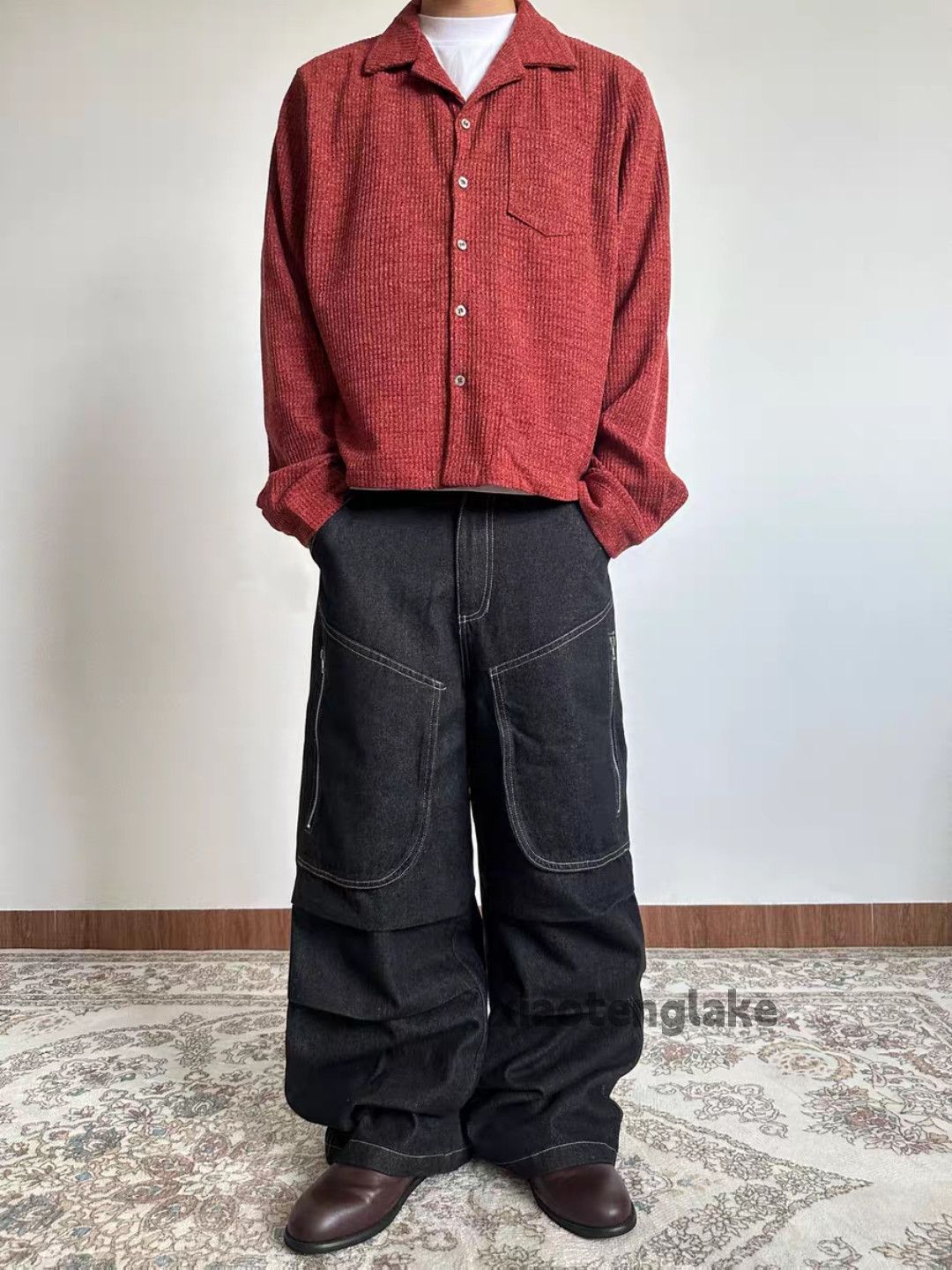 Vintage ltx vintage loose baggy skate hiphop flared cargo pants Size US 36 / EU 52 - 8 Thumbnail