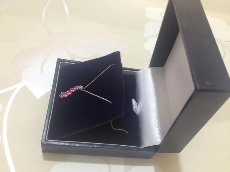 Designer 9CT White Gold Pink Diamond Necklace // Size ONE SIZE - 12 Thumbnail