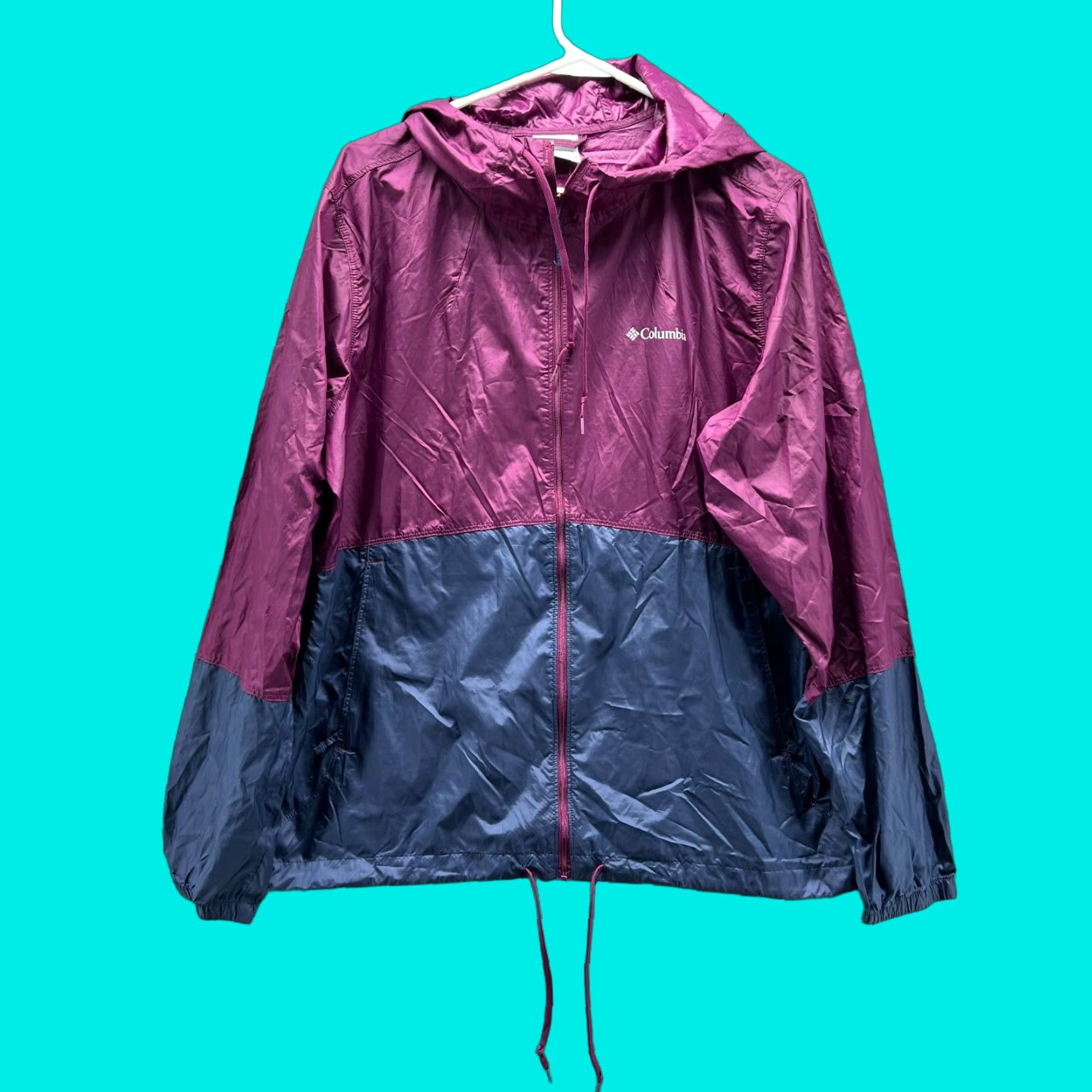 Pinko Columbia Jacket Women L Purple Windbreaker Full Zip Anorak Logo Vtg - Hoodie, Windbreaker, Jacket, Fall, Spring, Winter, Casual, Workwear, Df Size L / US 10 / IT 46 - 1 Thumbnail