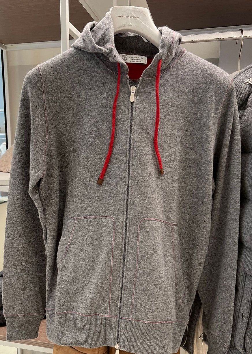 Brunello Cucinelli o1w1db10924 Cashmere Cardigan in Dark Grey Size US M / EU 48-50 / 2 - 1 Preview
