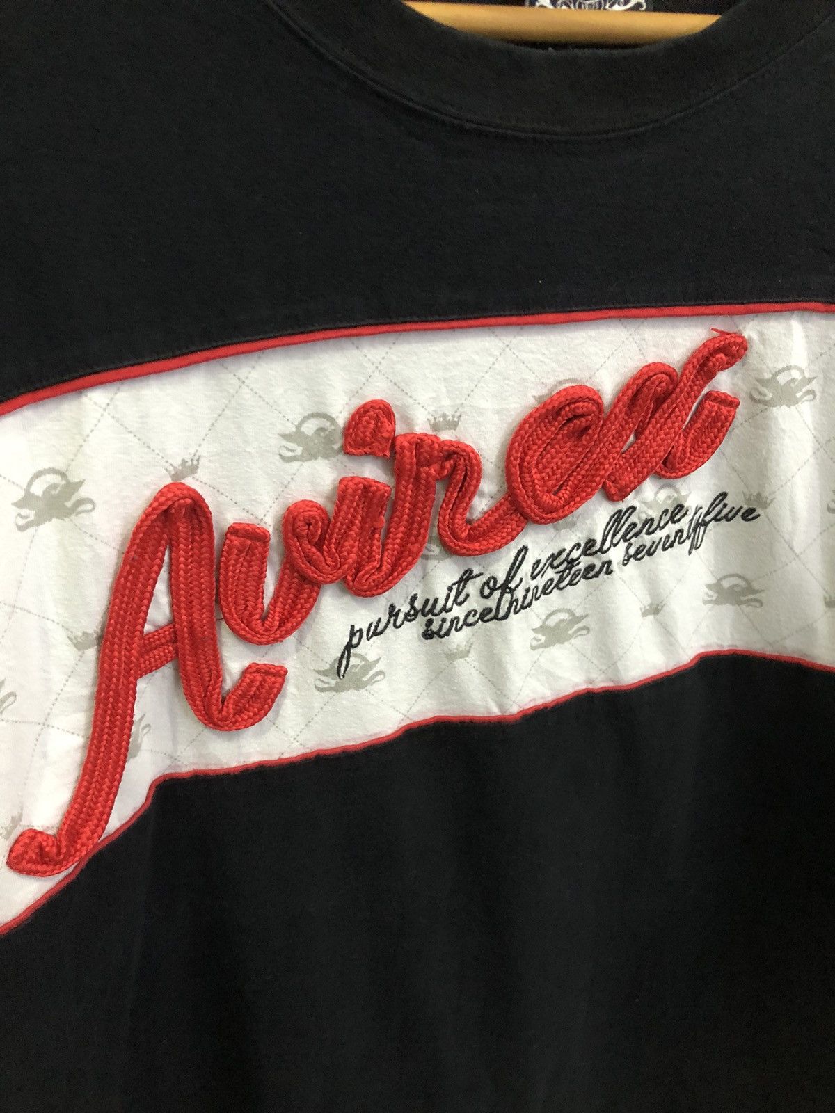 Avirex Vintage Y2K AVIREX 3D Rope Logo Panel Tee Black XL Size US XL / EU 56 / 4 - 4 Thumbnail