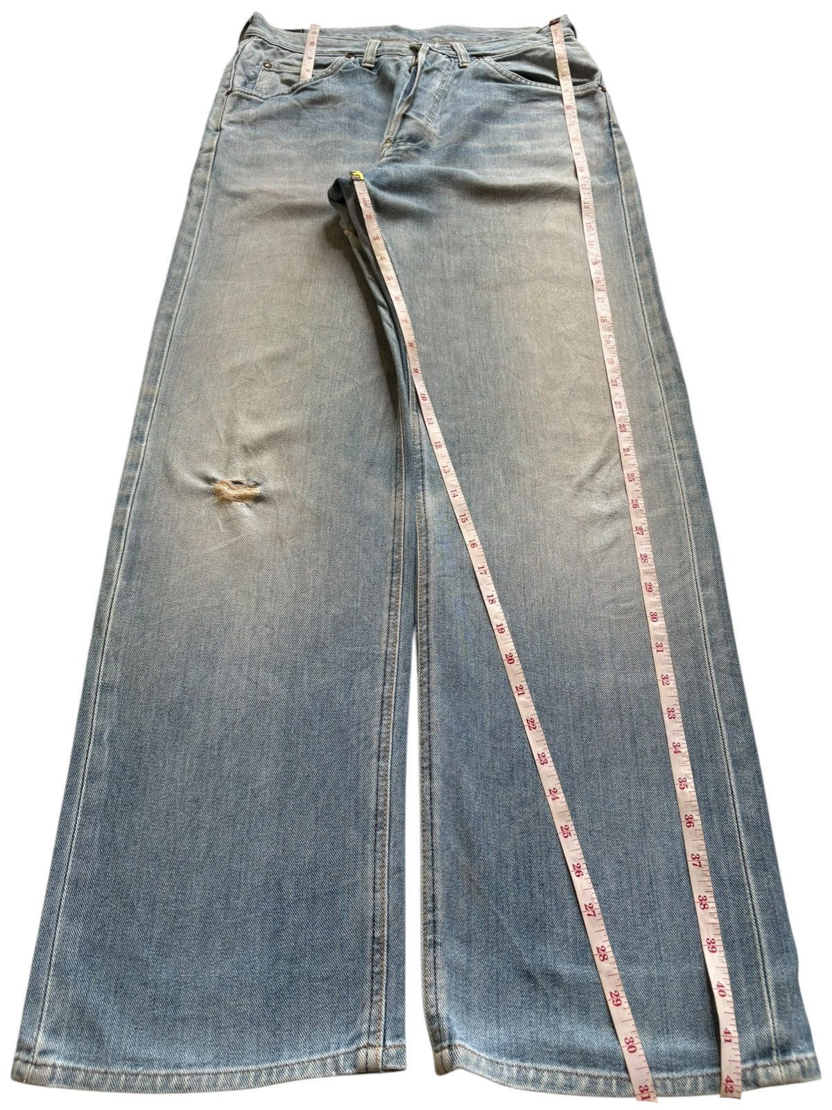 Lee Vintage Lee Selvedge Mud Wash Distress Baggy Jeans Size US 31 - 14 Thumbnail