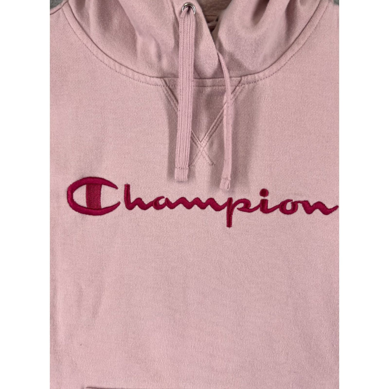 Champion Champion Hoodie Women Large Pink Pullover Kangaroo Pocket Embroidered Size L / US 10 / IT 46 - 6 Thumbnail