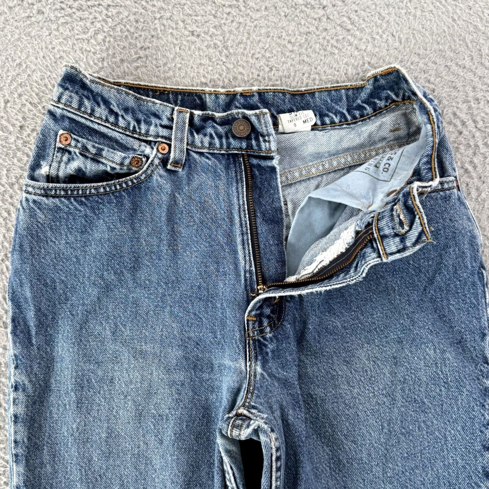 Levi's VINTAGE Levi's Jeans Womens 9 Slim 26x30 Light Blue 90s USA Levi's 512 Slim Fit Tapered Leg Womens Size 30" / US 8 / IT 44 - 5 Thumbnail