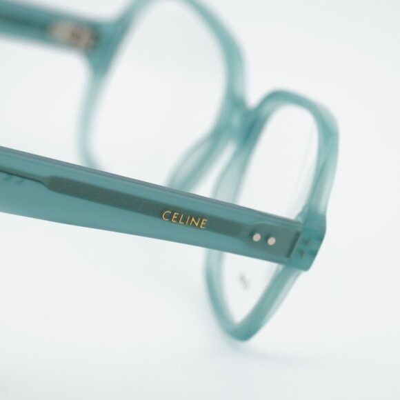 Celine Celine CL50148I 093 Eyeglasses Light Green 53mm Square Frame Size ONE SIZE - 5 Thumbnail