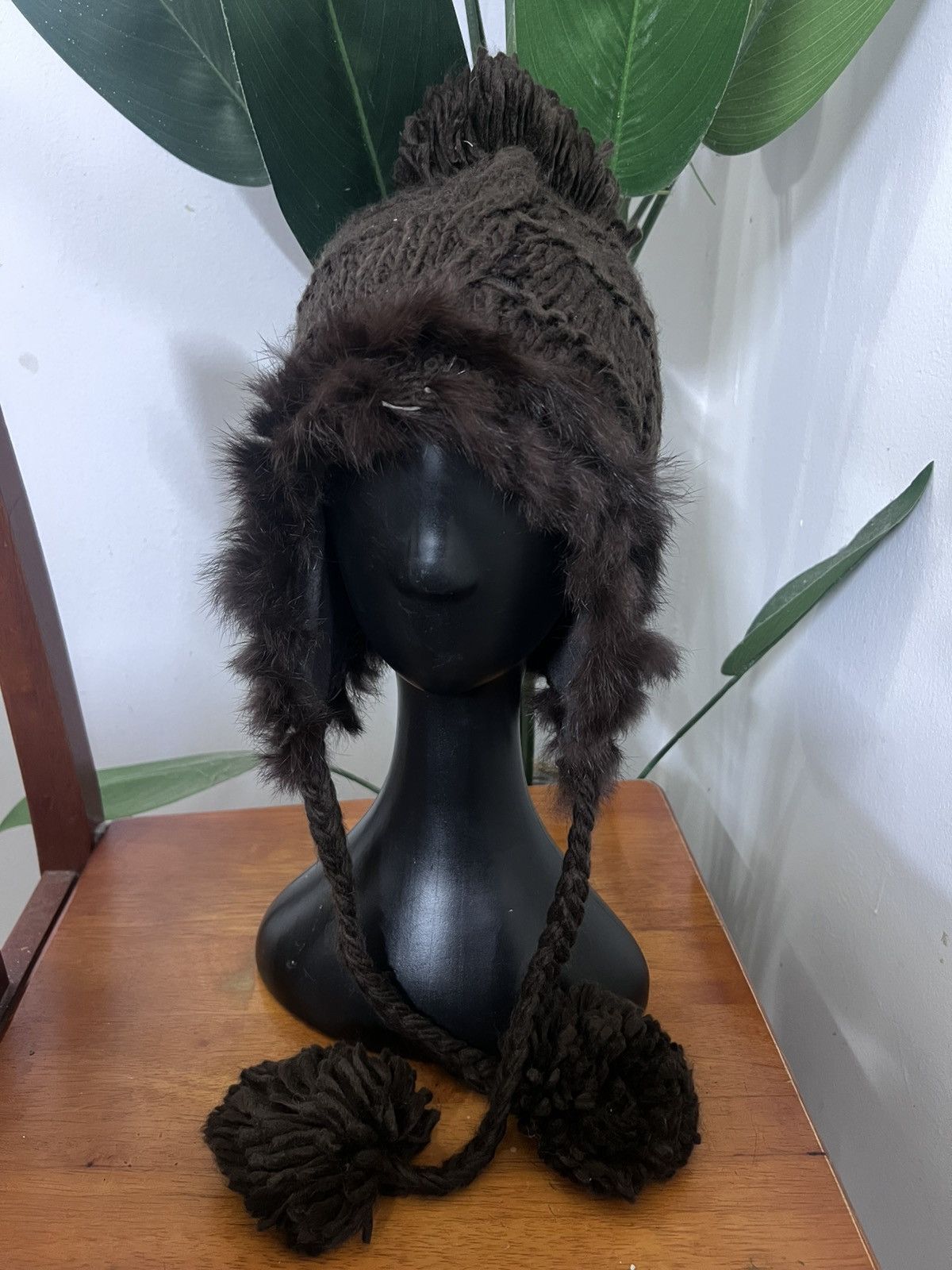 Vintage MOHAIR BEANIE HAT EAR FLAT Size ONE SIZE - 1 Thumbnail