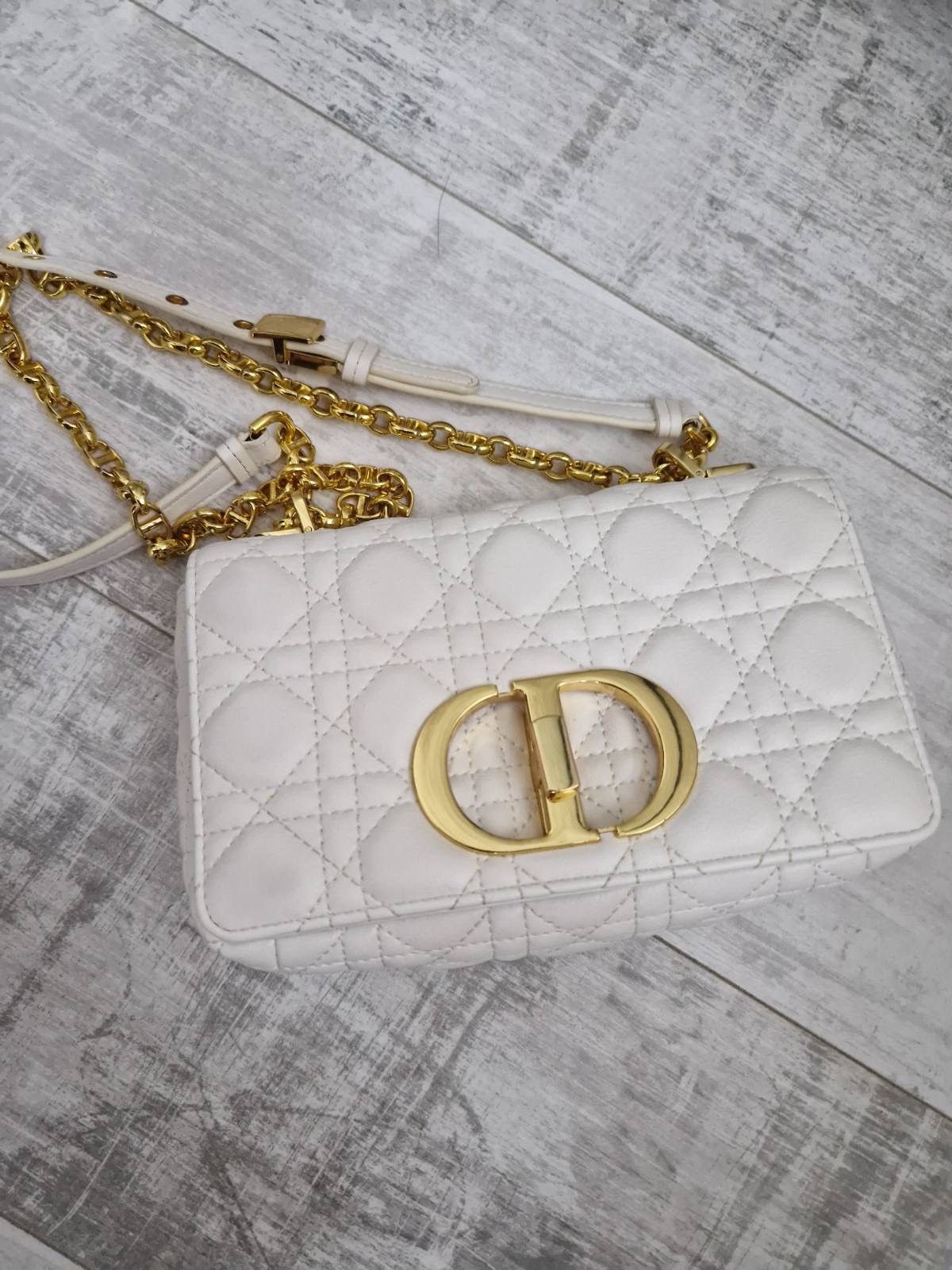 Dior Small Dior Caro bag ivory supple cannage calfskin Size ONE SIZE - 6 Thumbnail